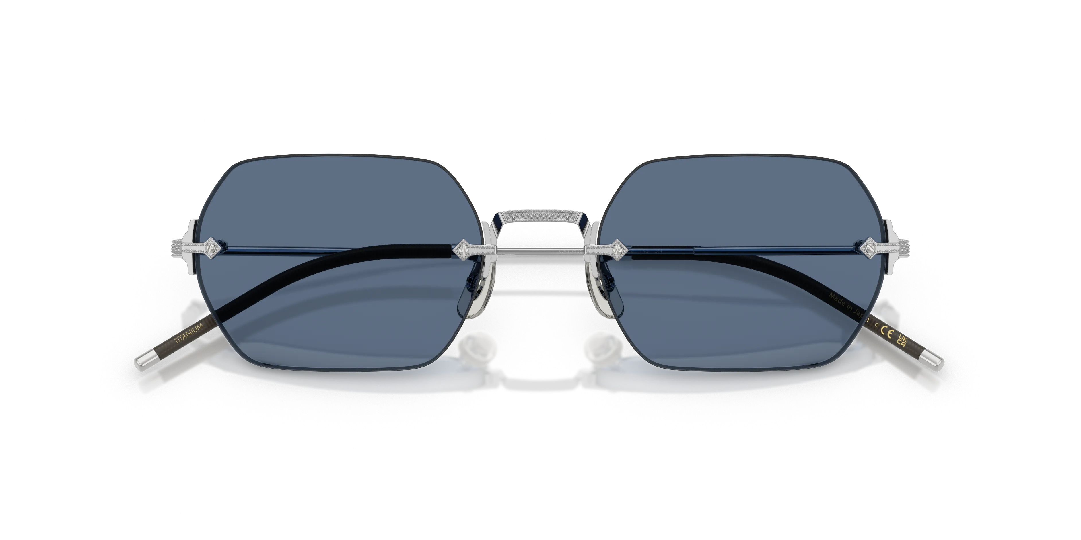 Oliver Peoples OV1353ST TK-13 503680 Occhiali da sole Titanio Argento Blu Squadrata Normale - immagine 2