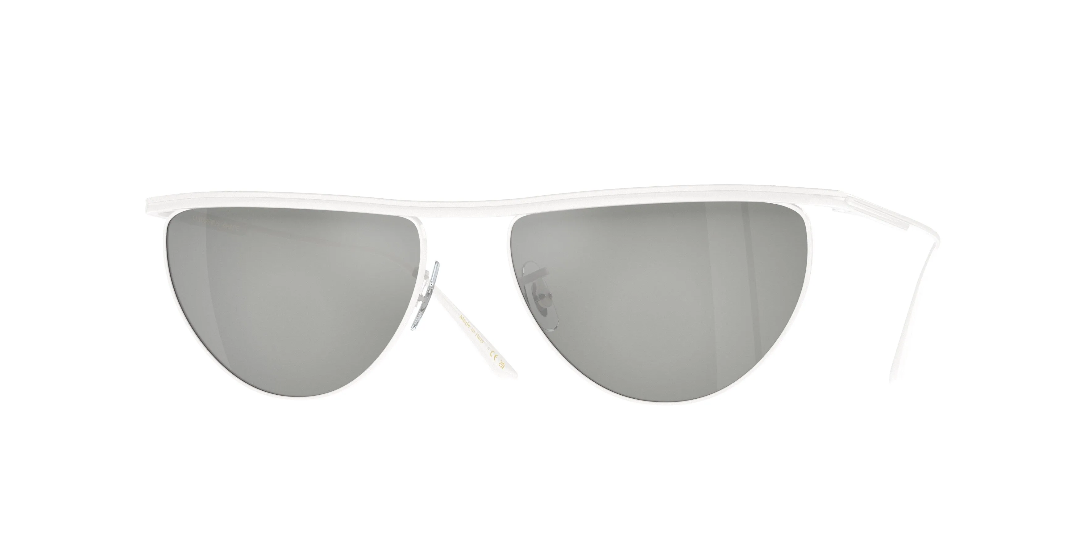 Oliver Peoples OV1342S 1984C 55358V Occhiali da sole Metallo Bianco Argento Geometrica Specchiate - immagine 1
