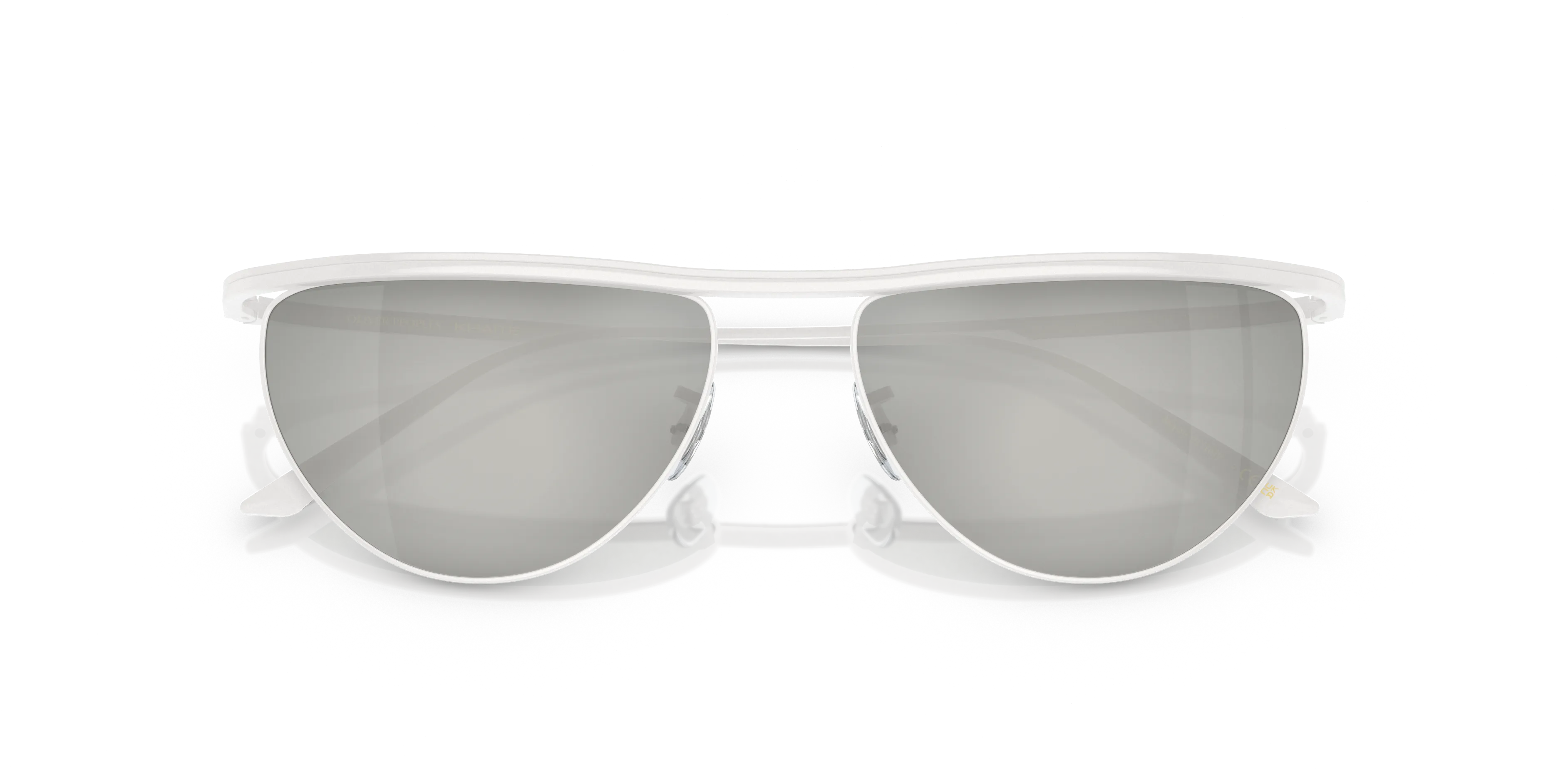 Oliver Peoples OV1342S 1984C 55358V Occhiali da sole Metallo Bianco Argento Geometrica Specchiate - immagine 2