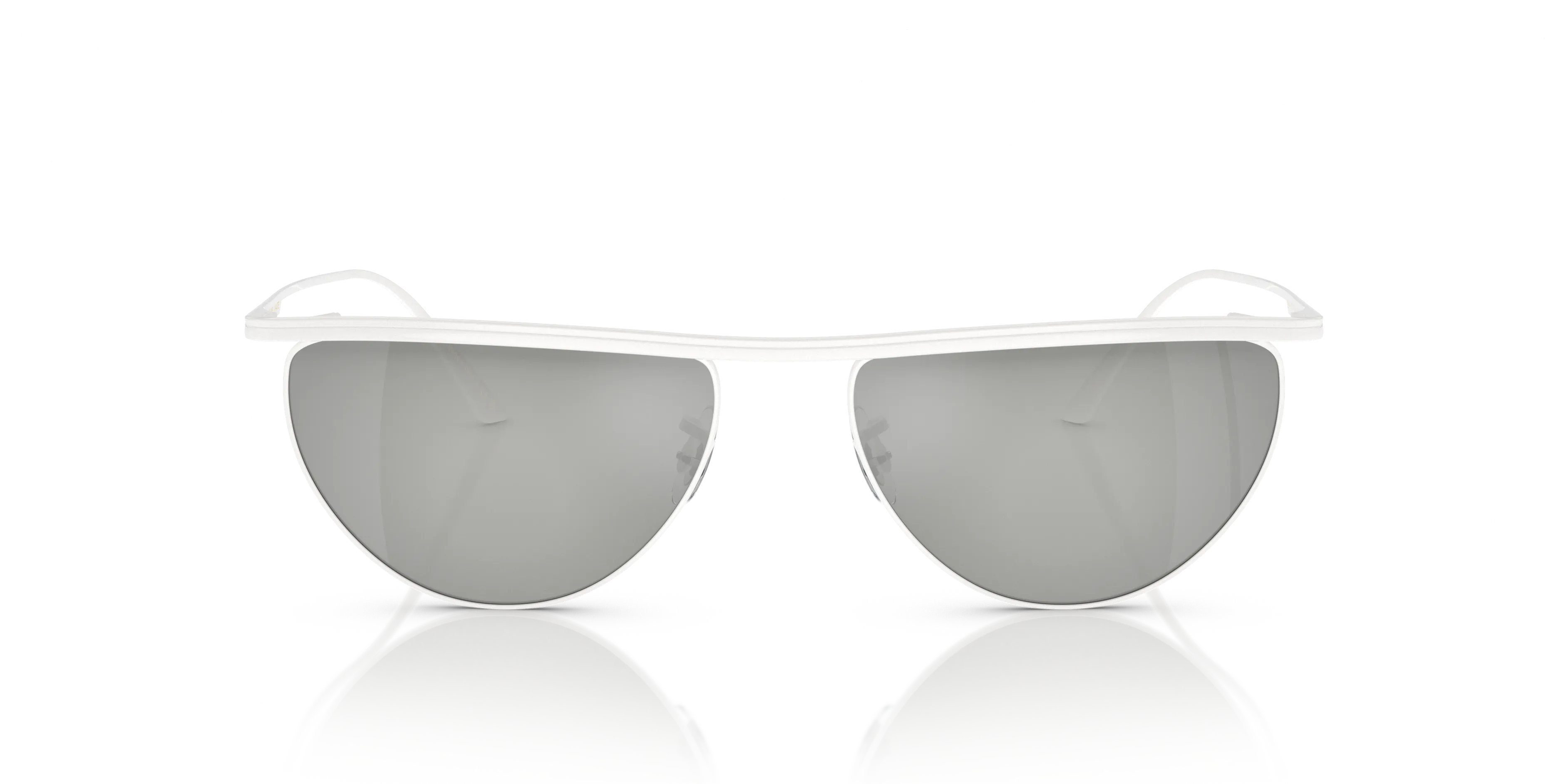 Oliver Peoples OV1342S 1984C 55358V Occhiali da sole Metallo Bianco Argento Geometrica Specchiate - immagine 3