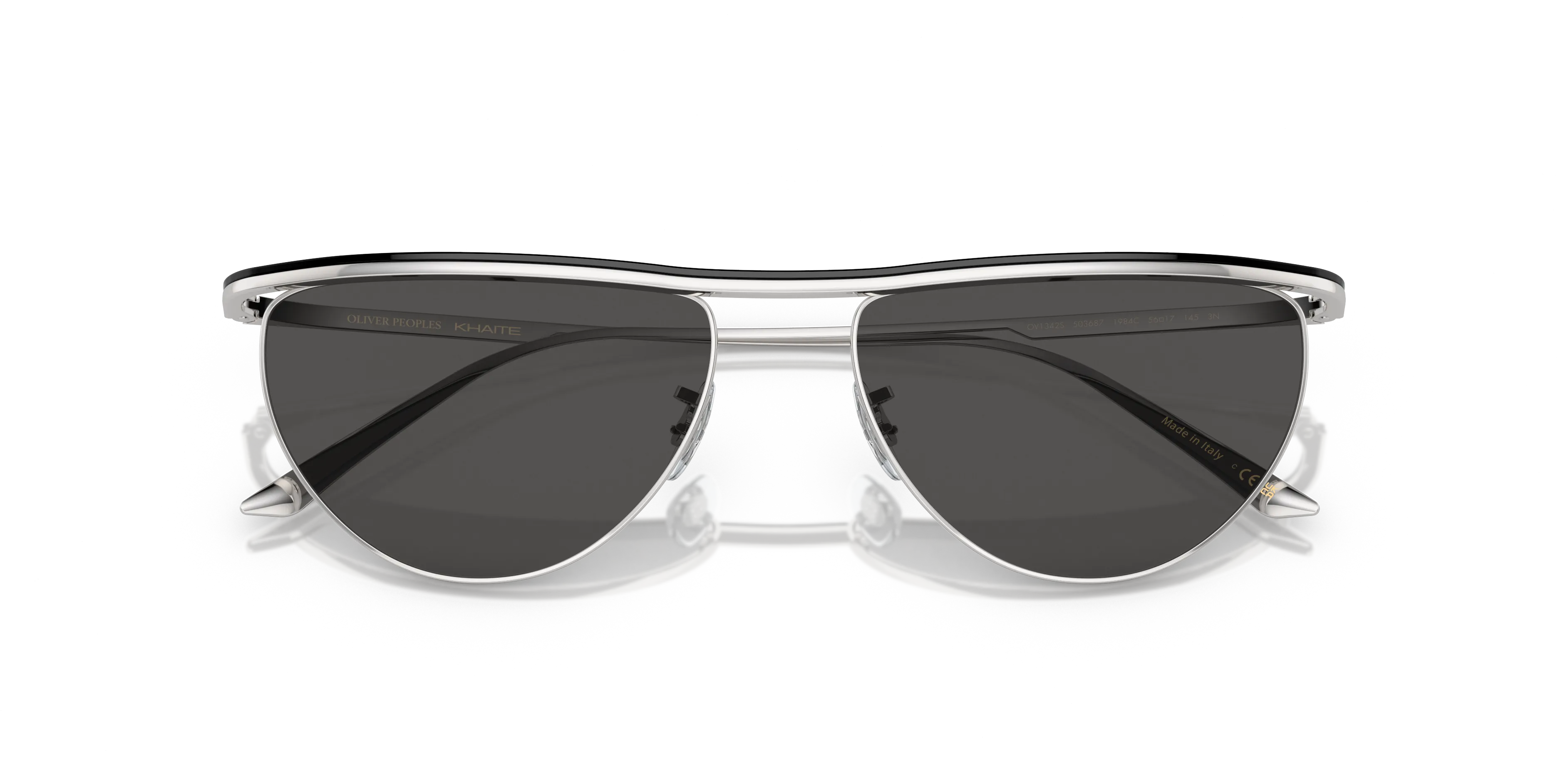 Oliver Peoples OV1342S 1984C 503687 Occhiali da sole Metallo Argento Grigio Geometrica Normale - immagine 2