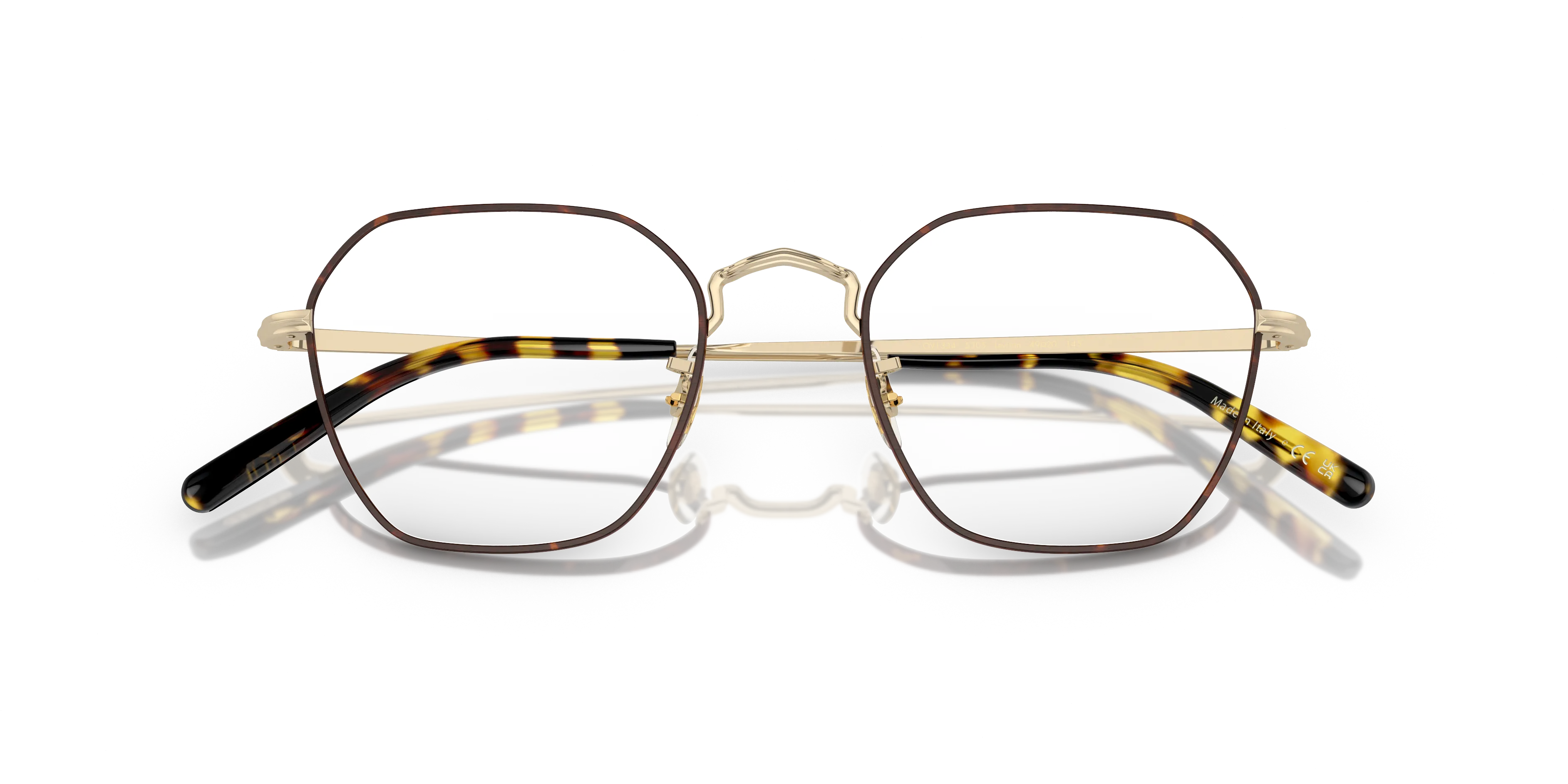 Oliver Peoples OV1334 LEVISON 5305 Montature da vista Metallo Oro Trasparente Squadrata Normale - immagine 2