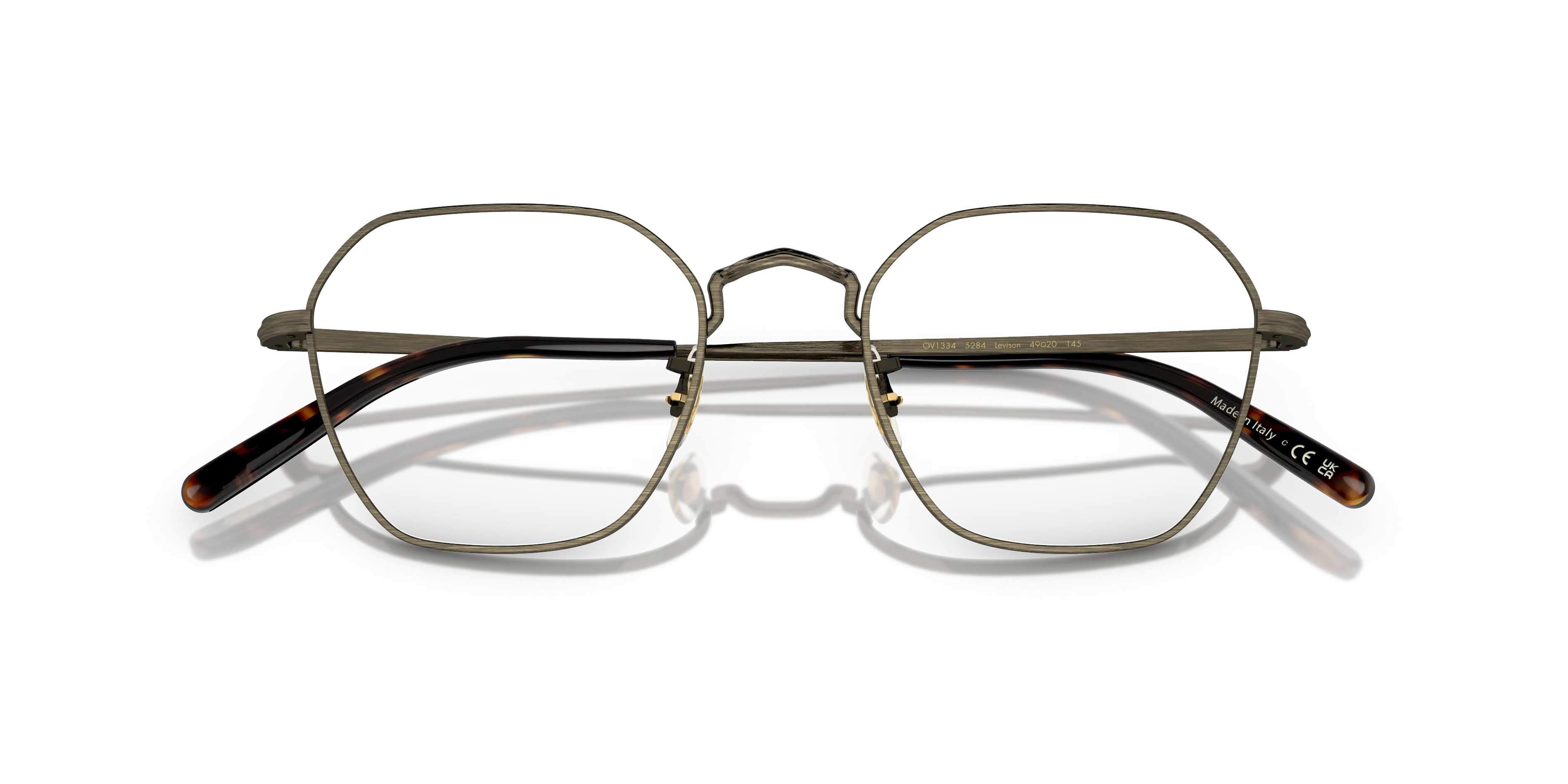 Oliver Peoples OV1334 LEVISON 5284 Montature da vista Metallo Oro Trasparente Squadrata Normale - immagine 2