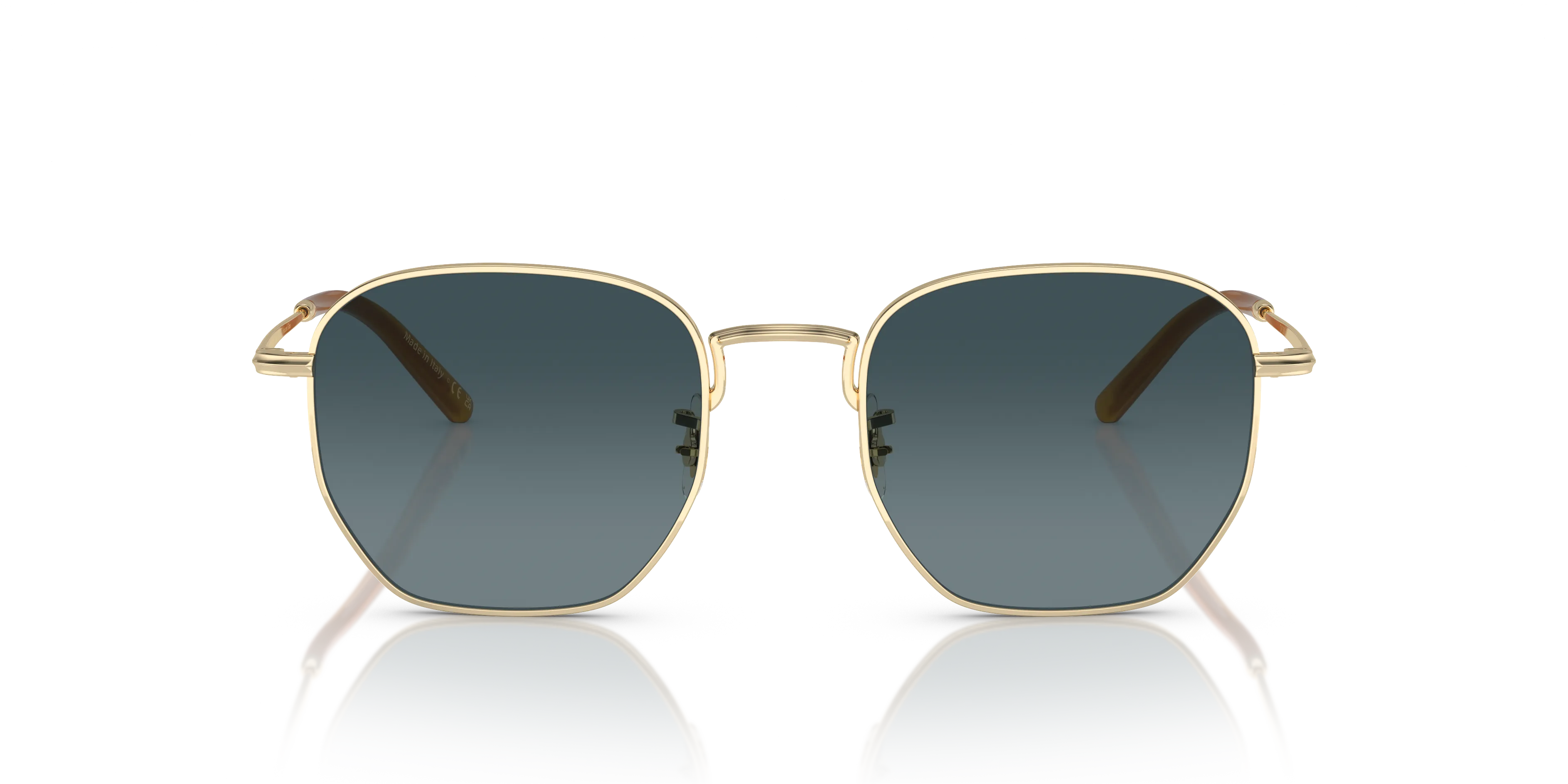 Oliver Peoples OV1331S KIERNEY SUN 5035S3 Occhiali da sole Metallo Oro Blu Squadrata Polarizzata Sfumato - immagine 3