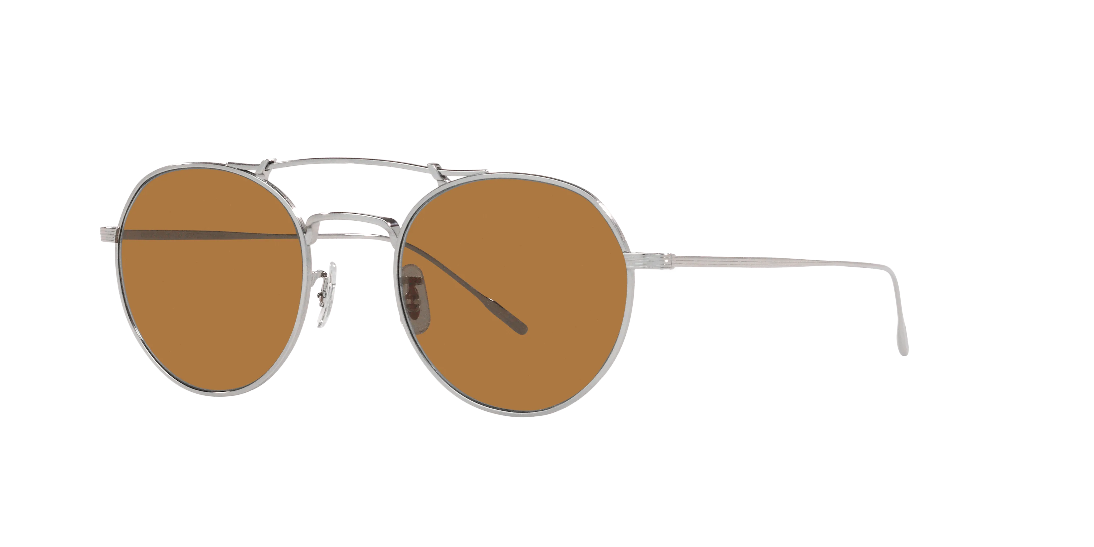 Oliver Peoples OV1309ST REYMONT 503653 Occhiali da sole Titanio Argento Marrone Rotonda Normale - immagine 1