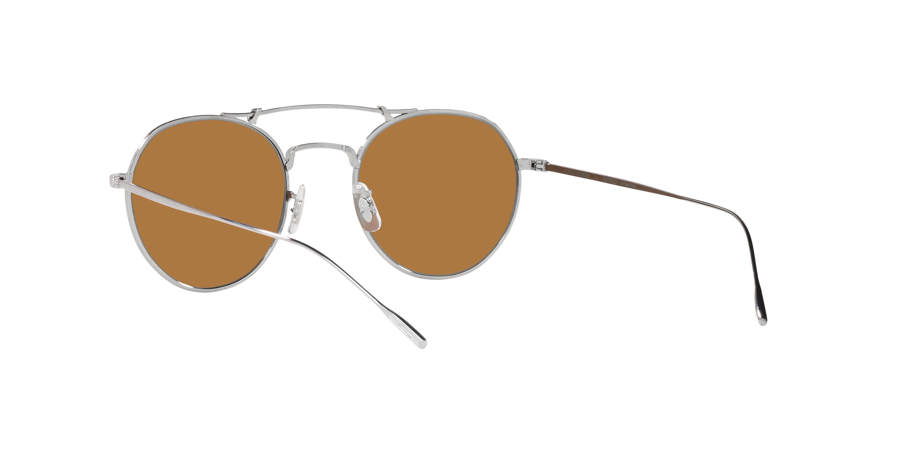 Oliver Peoples OV1309ST REYMONT 503653 Occhiali da sole Titanio Argento Marrone Rotonda Normale - immagine 4