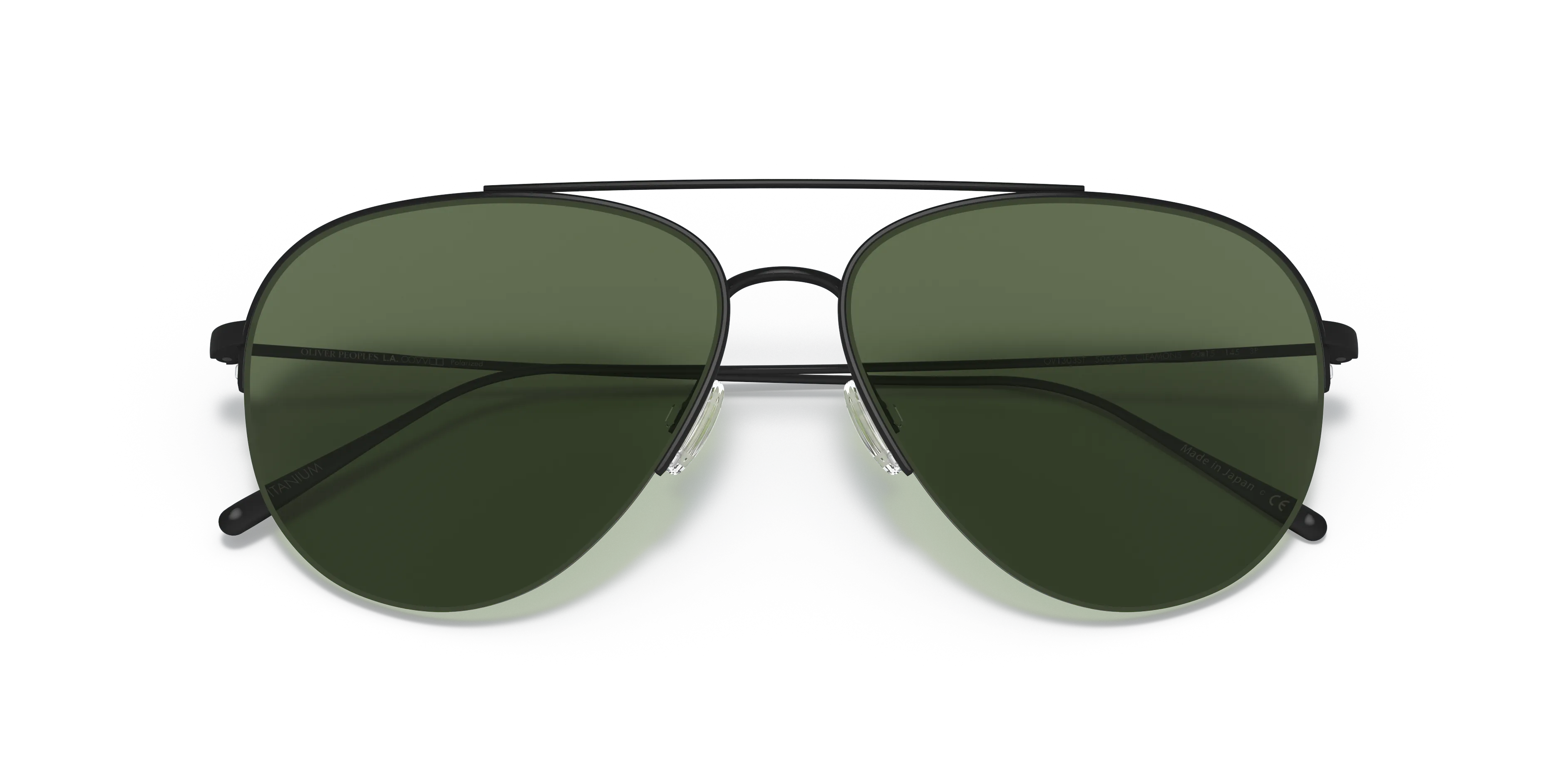 Oliver Peoples OV1303ST CLEAMONS 50629A Occhiali da sole Titanio Nero Verde Pilot Polarizzata - immagine 2