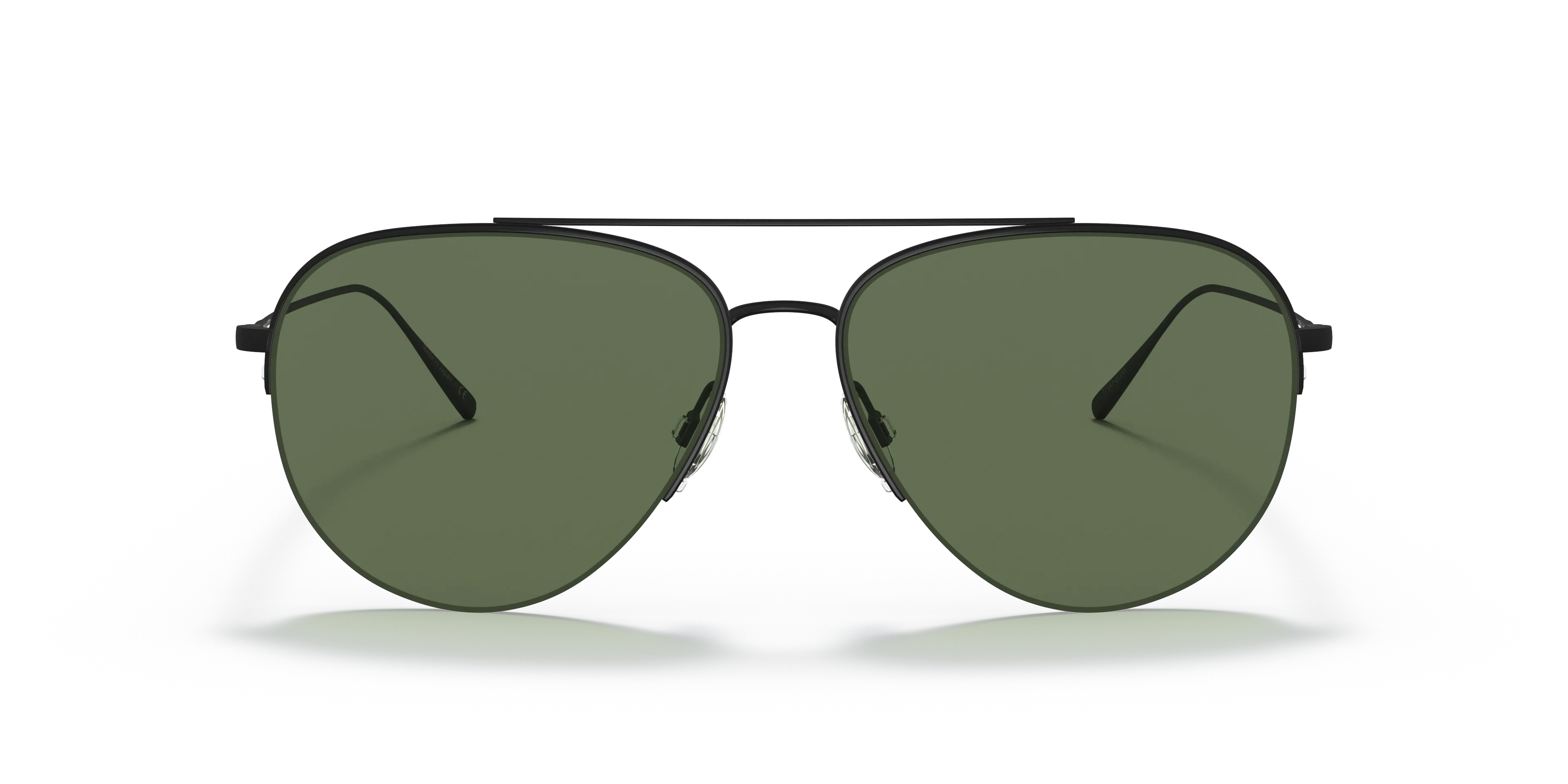 Oliver Peoples OV1303ST CLEAMONS 50629A Occhiali da sole Titanio Nero Verde Pilot Polarizzata - immagine 3