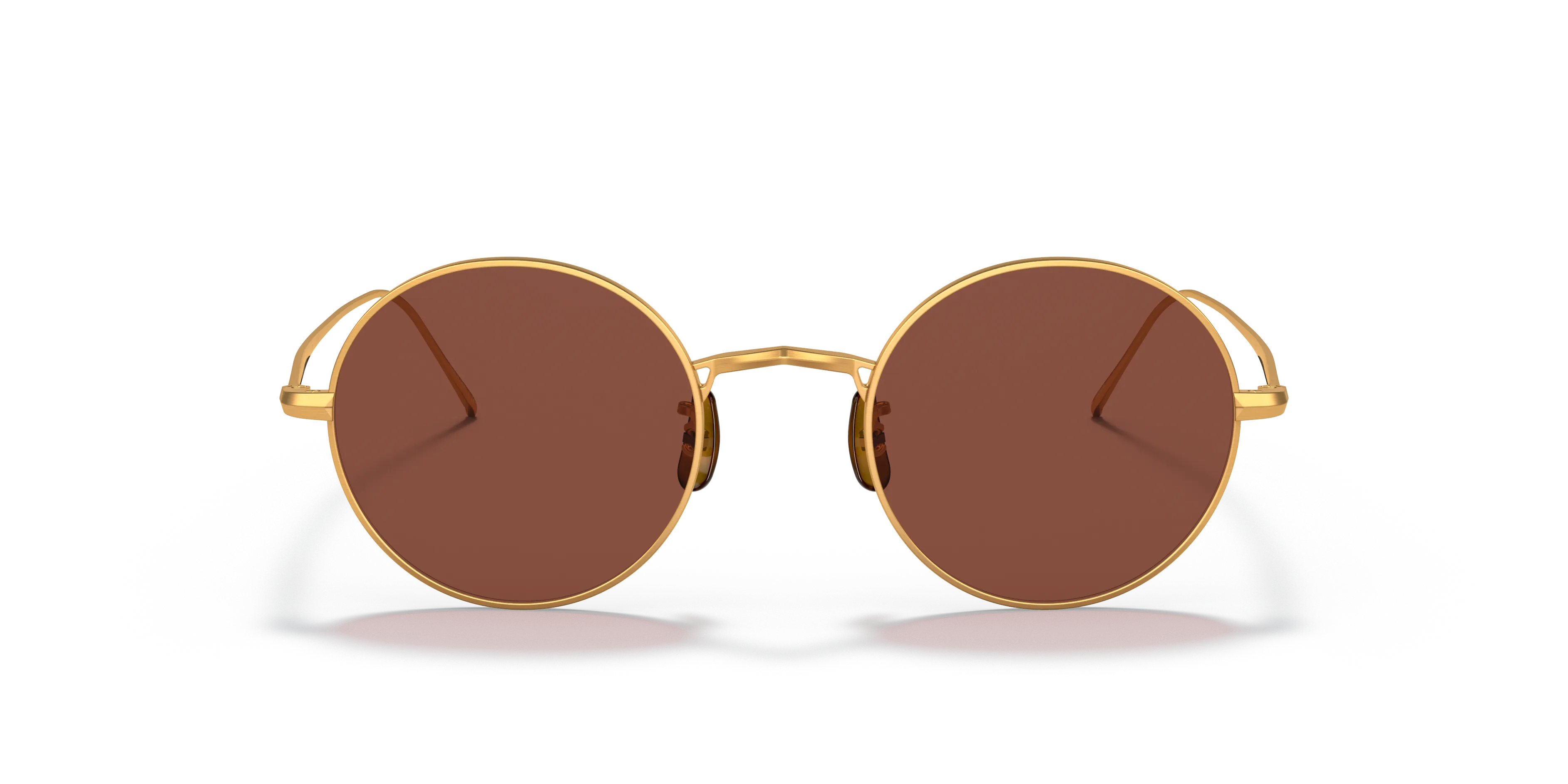 Oliver Peoples OV1293ST G. PONTI-3 5414C5 Occhiali da sole Titanio Bronzo Bordeaux Rotonda Normale - immagine 3