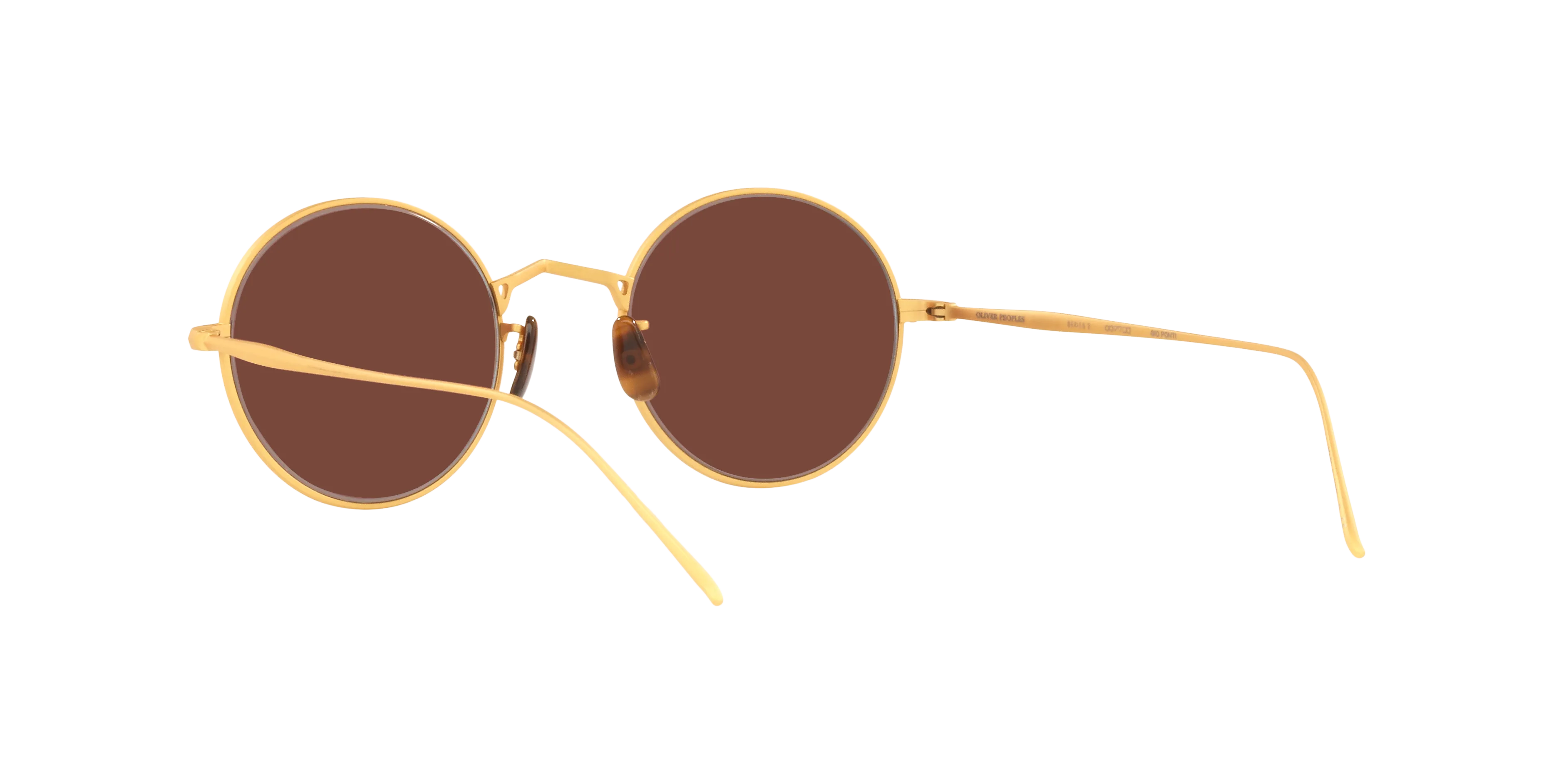 Oliver Peoples OV1293ST G. PONTI-3 5414C5 Occhiali da sole Titanio Bronzo Bordeaux Rotonda Normale - immagine 4