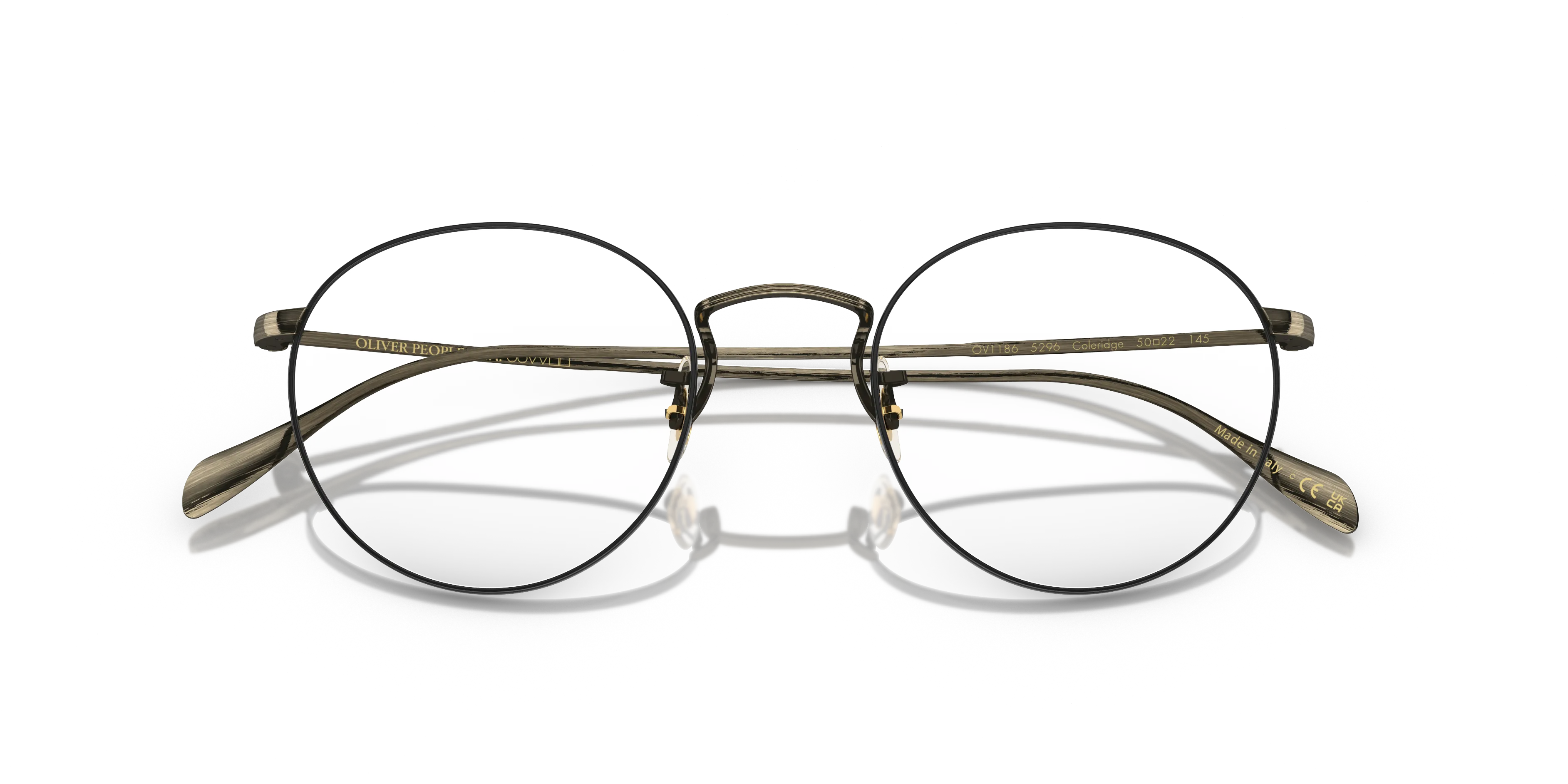 Oliver Peoples OV1186 COLERIDGE 5296 Montature da vista Metallo Nero Trasparente Pantos Normale - immagine 2