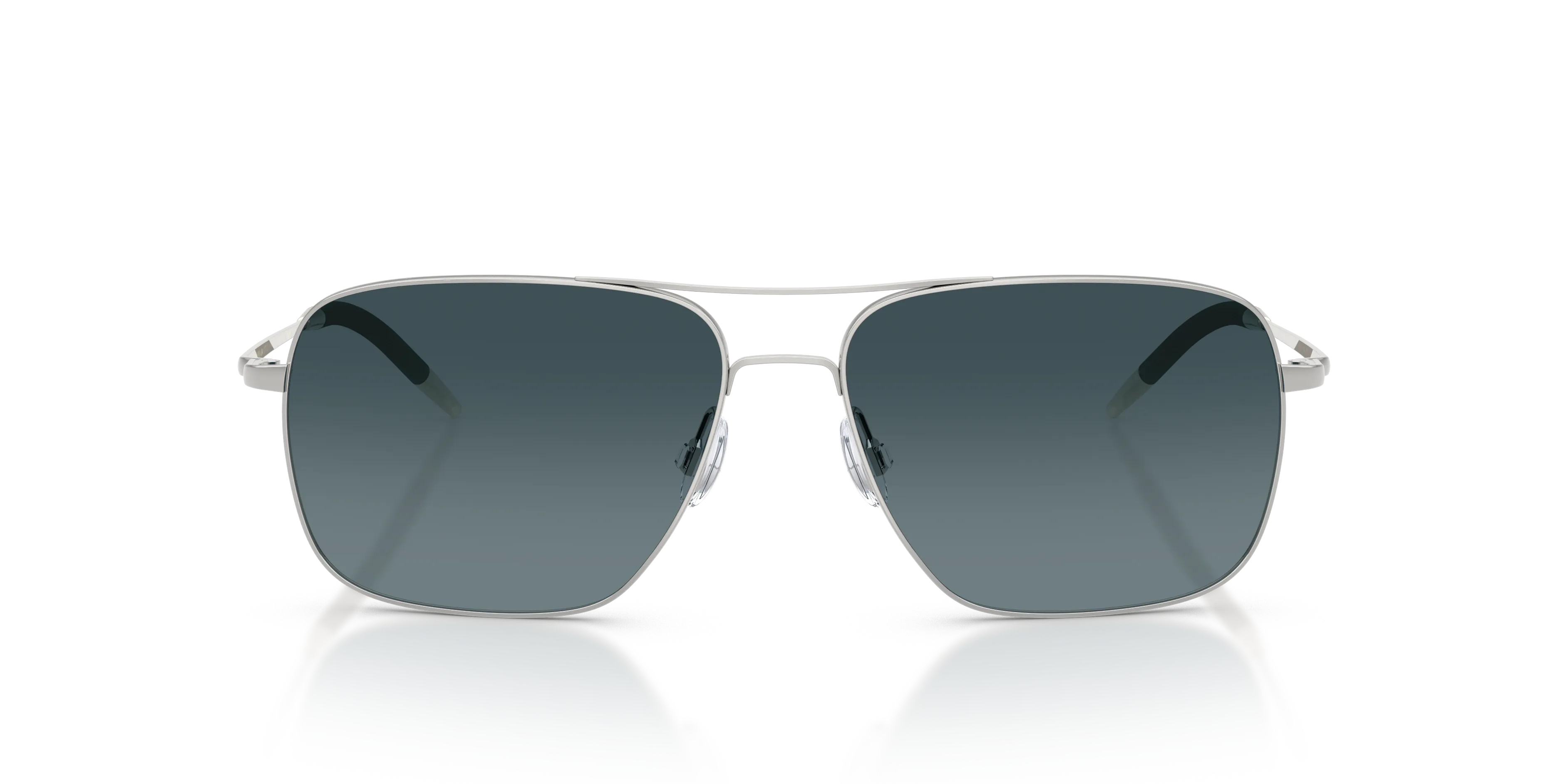 Oliver Peoples OV1150S CLIFTON 5036S3 Occhiali da sole Metallo Argento Blu Squadrata Polarizzata Sfumato - immagine 3