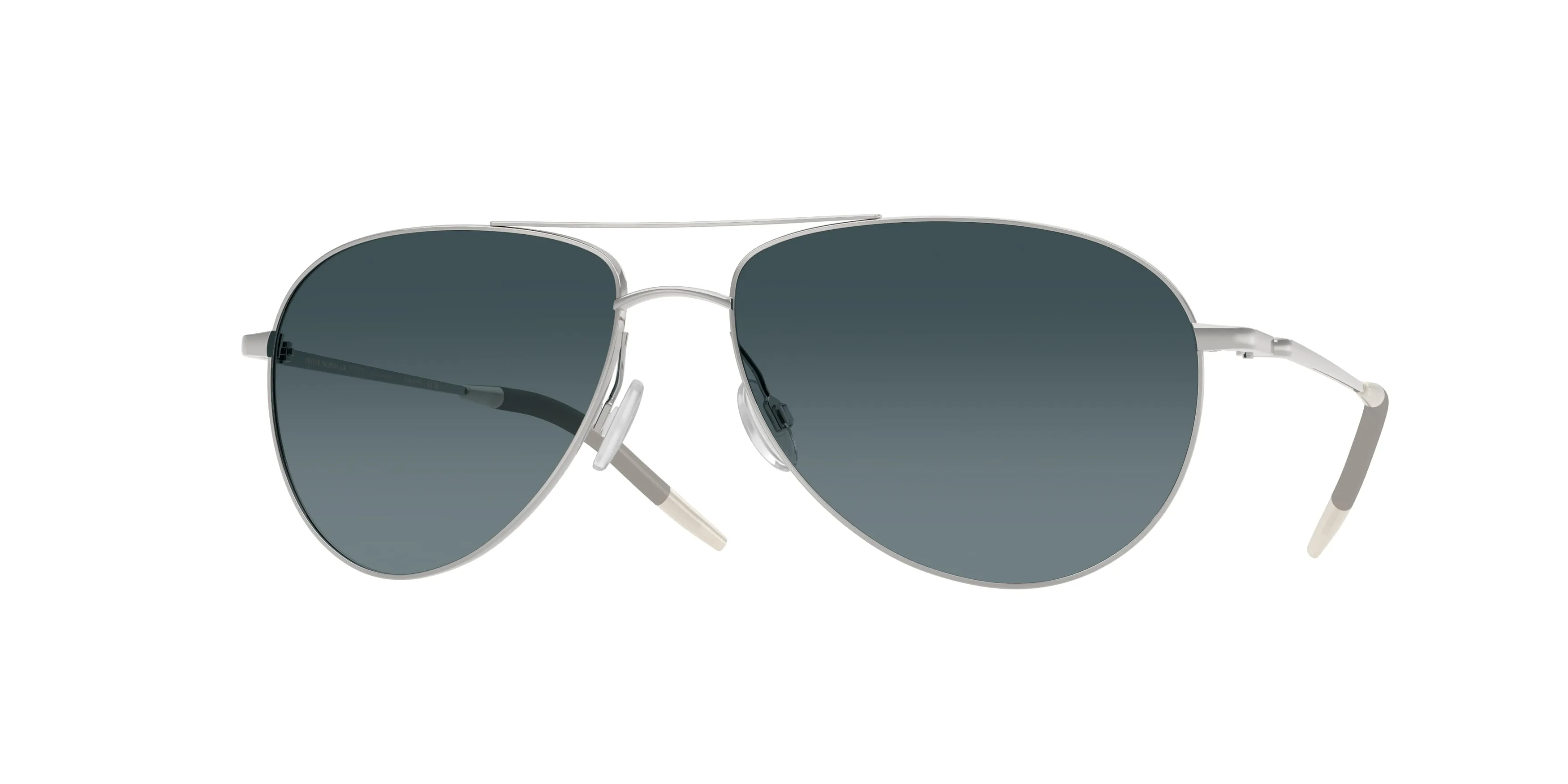 Oliver Peoples OV1002S BENEDICT 5036S3 Occhiali da sole Metallo Argento Blu Pilot Polarizzata Sfumato - immagine 1