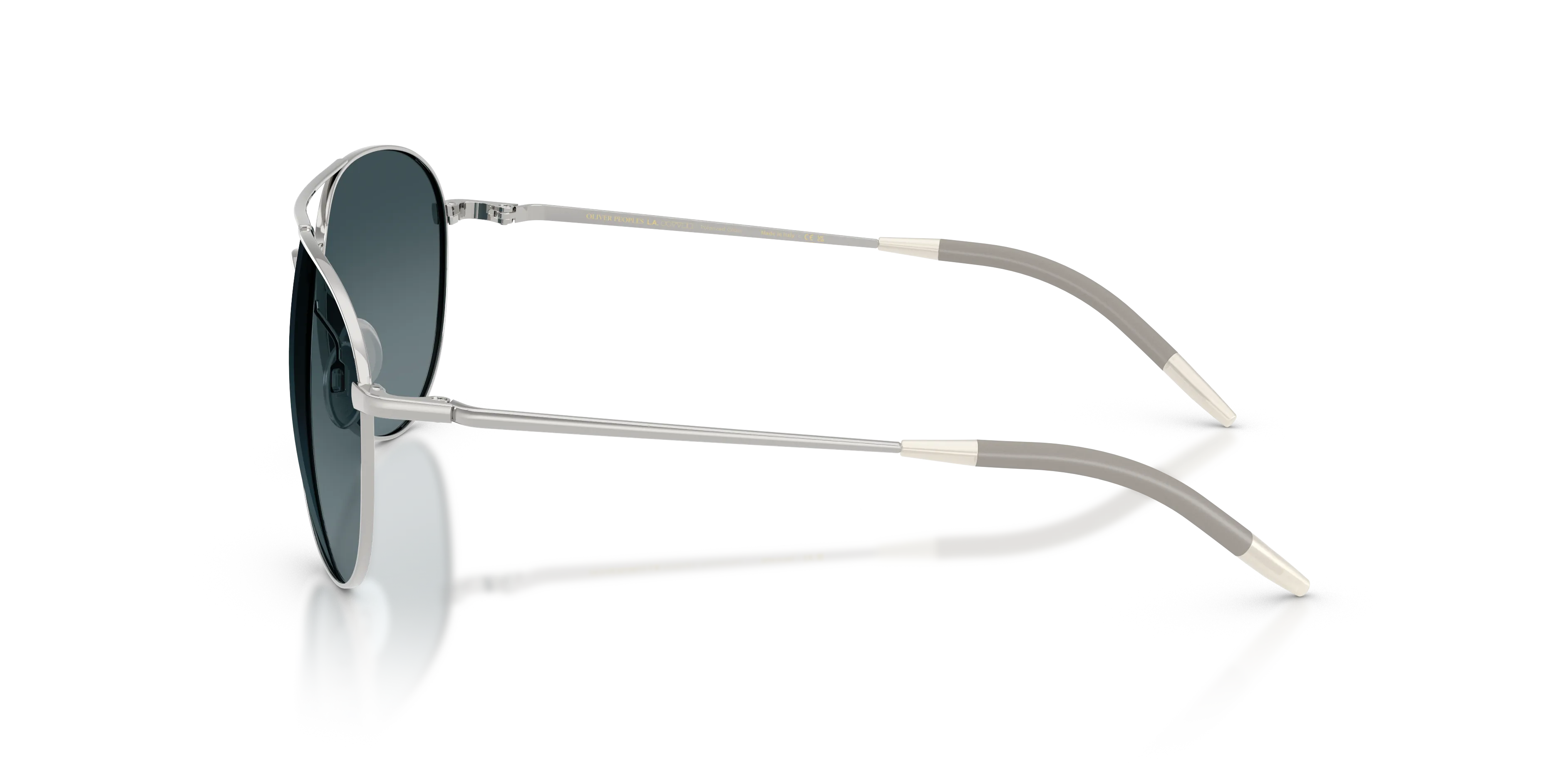 Oliver Peoples OV1002S BENEDICT 5036S3 Occhiali da sole Metallo Argento Blu Pilot Polarizzata Sfumato - immagine 4