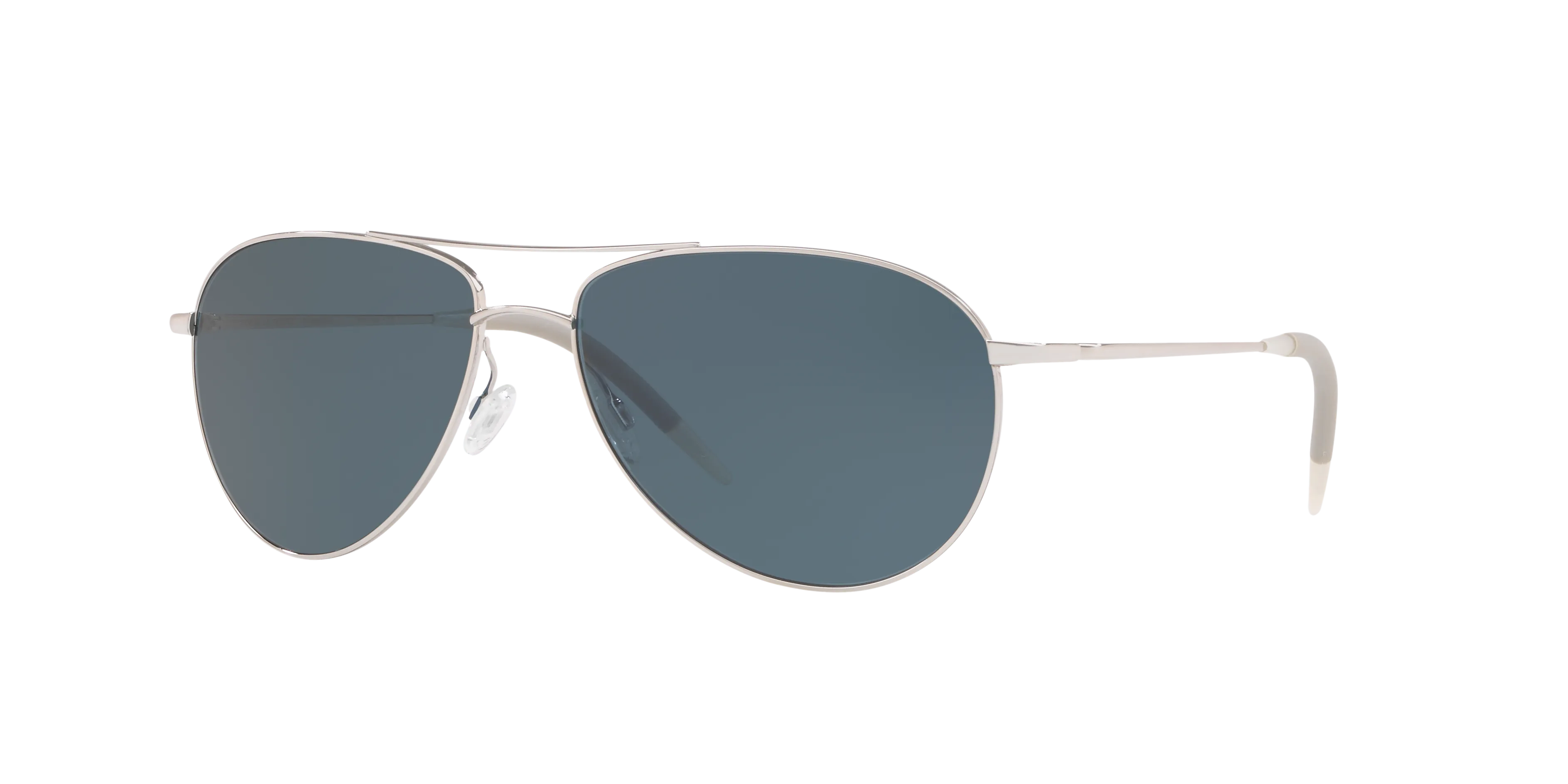 Oliver Peoples OV1002S BENEDICT 50363R Occhiali da sole Metallo Argento Blu Pilot Polarizzata - immagine 1