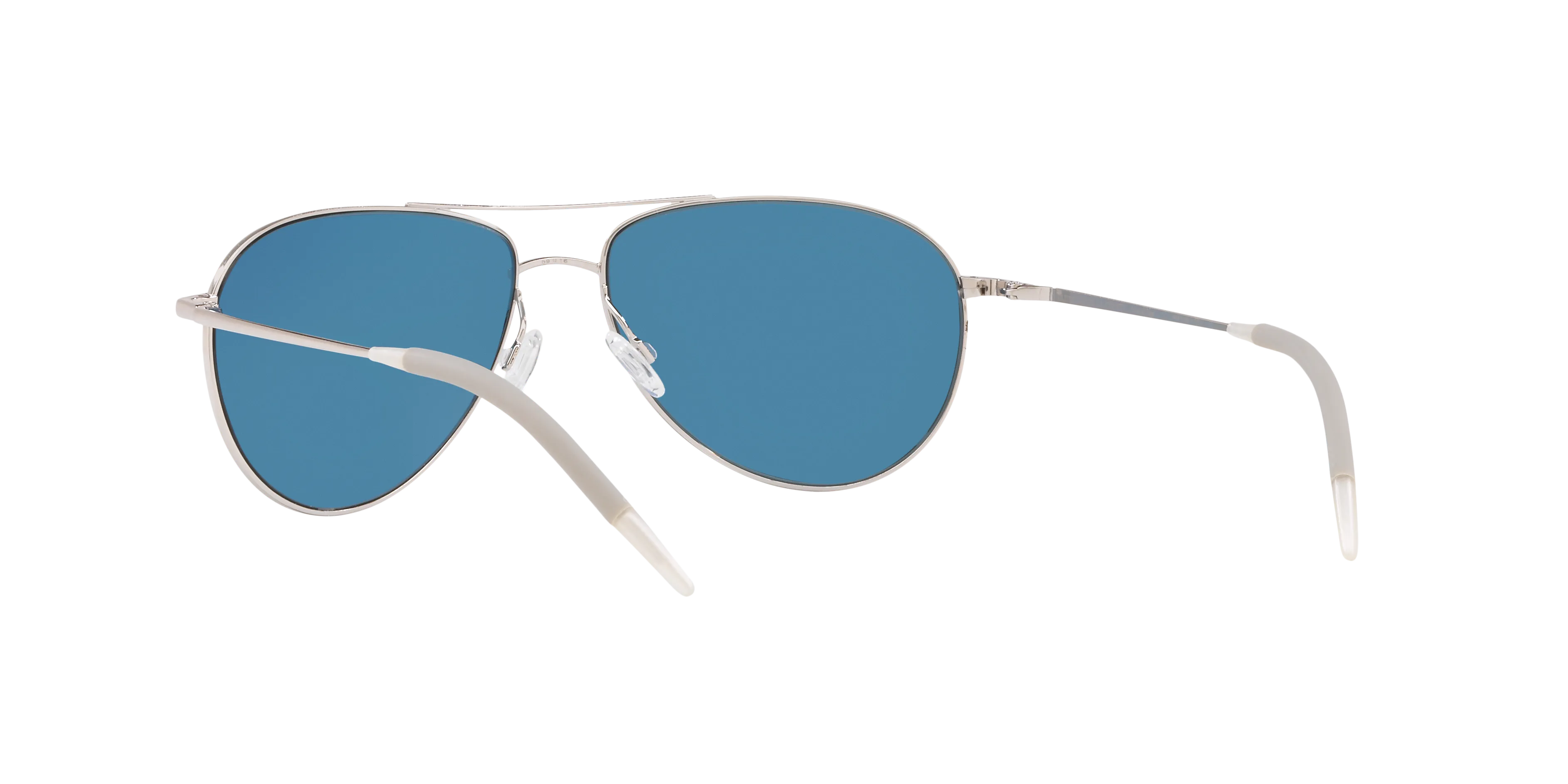 Oliver Peoples OV1002S BENEDICT 50363R Occhiali da sole Metallo Argento Blu Pilot Polarizzata - immagine 4