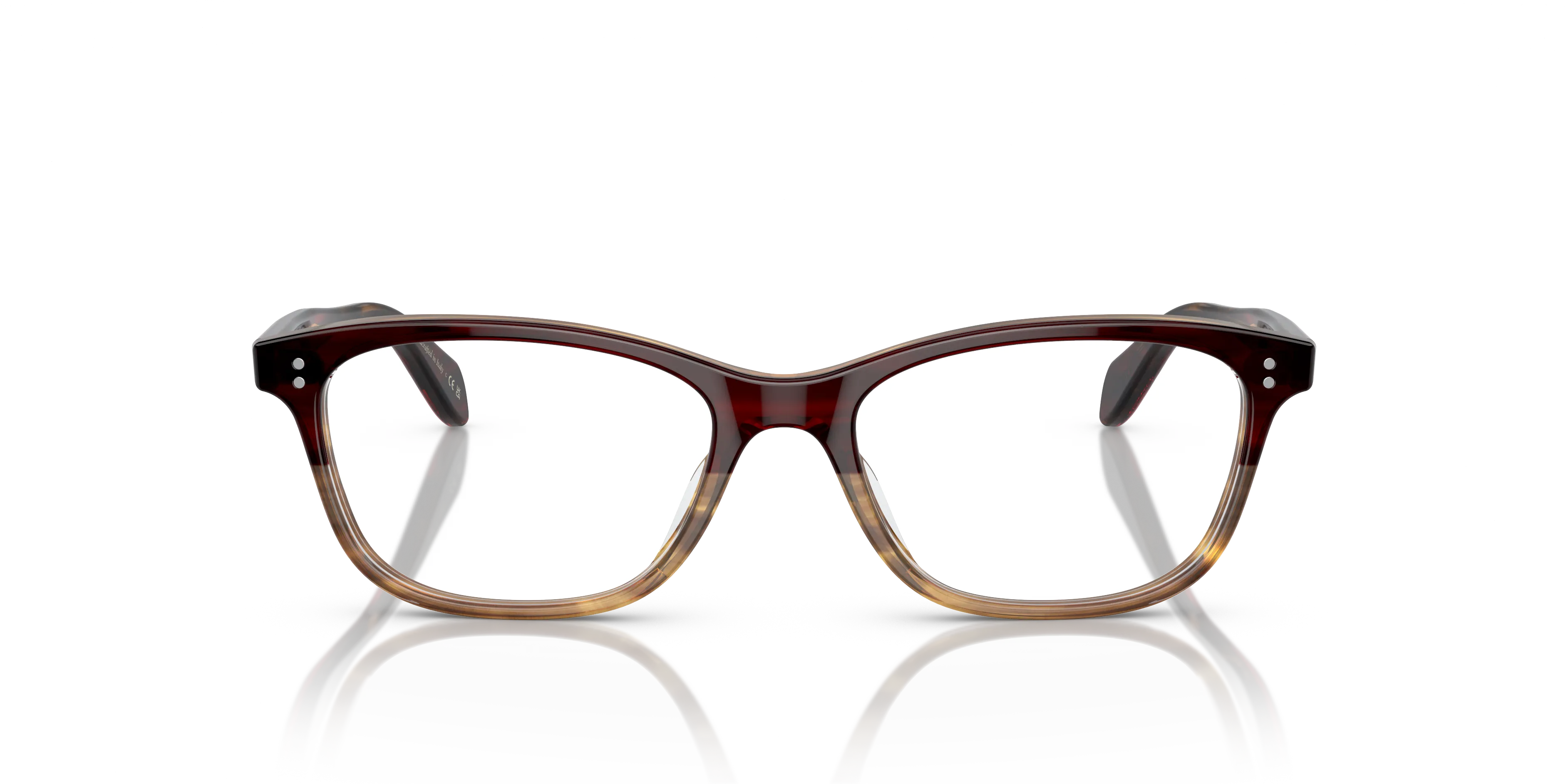 Oliver Peoples OV5224 ASHTON 1224 Montature da vista Acetato Rosso Trasparente Squadrata Normale - immagine 3