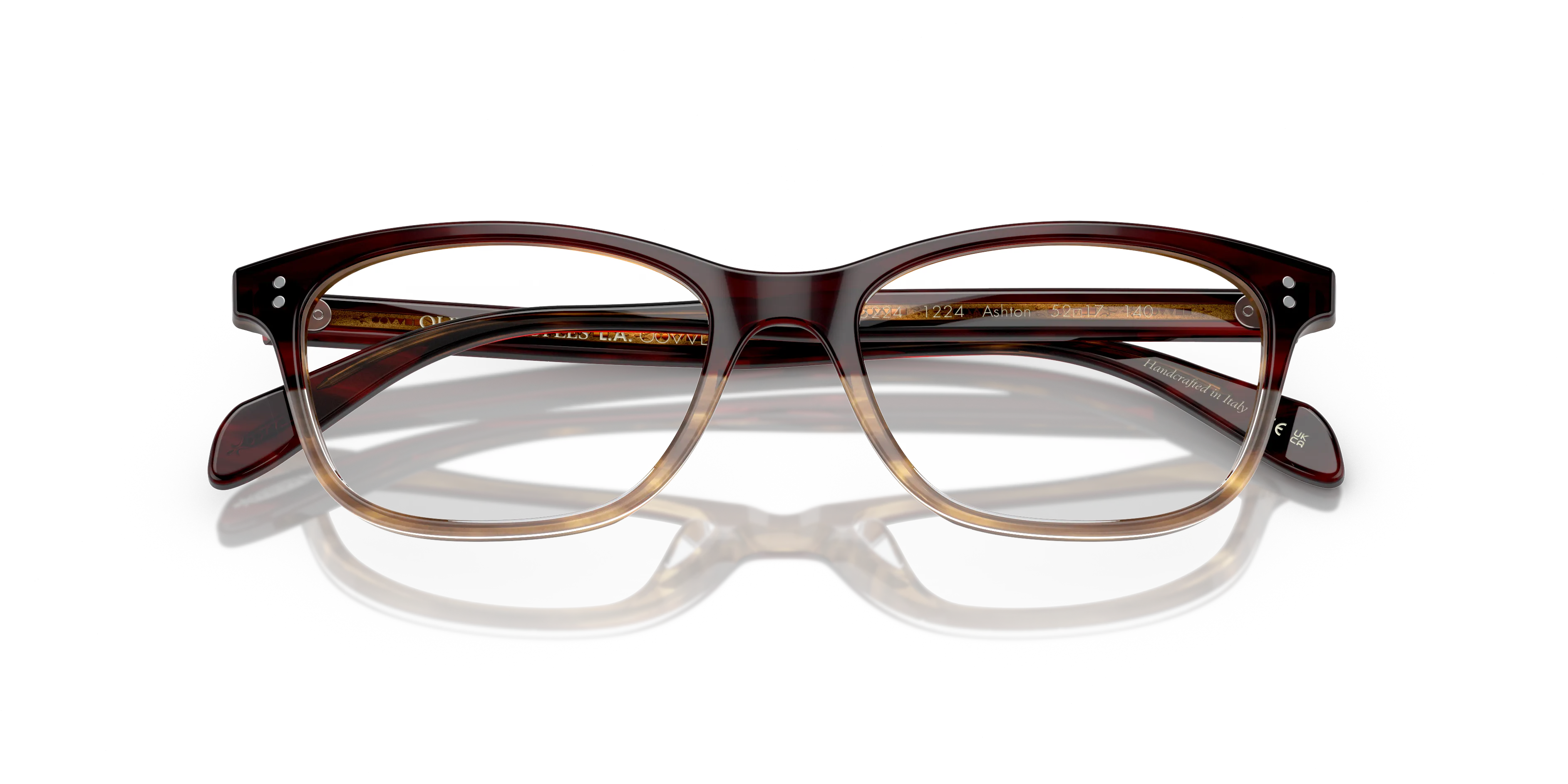 Oliver Peoples OV5224 ASHTON 1224 Montature da vista Acetato Rosso Trasparente Squadrata Normale - immagine 2