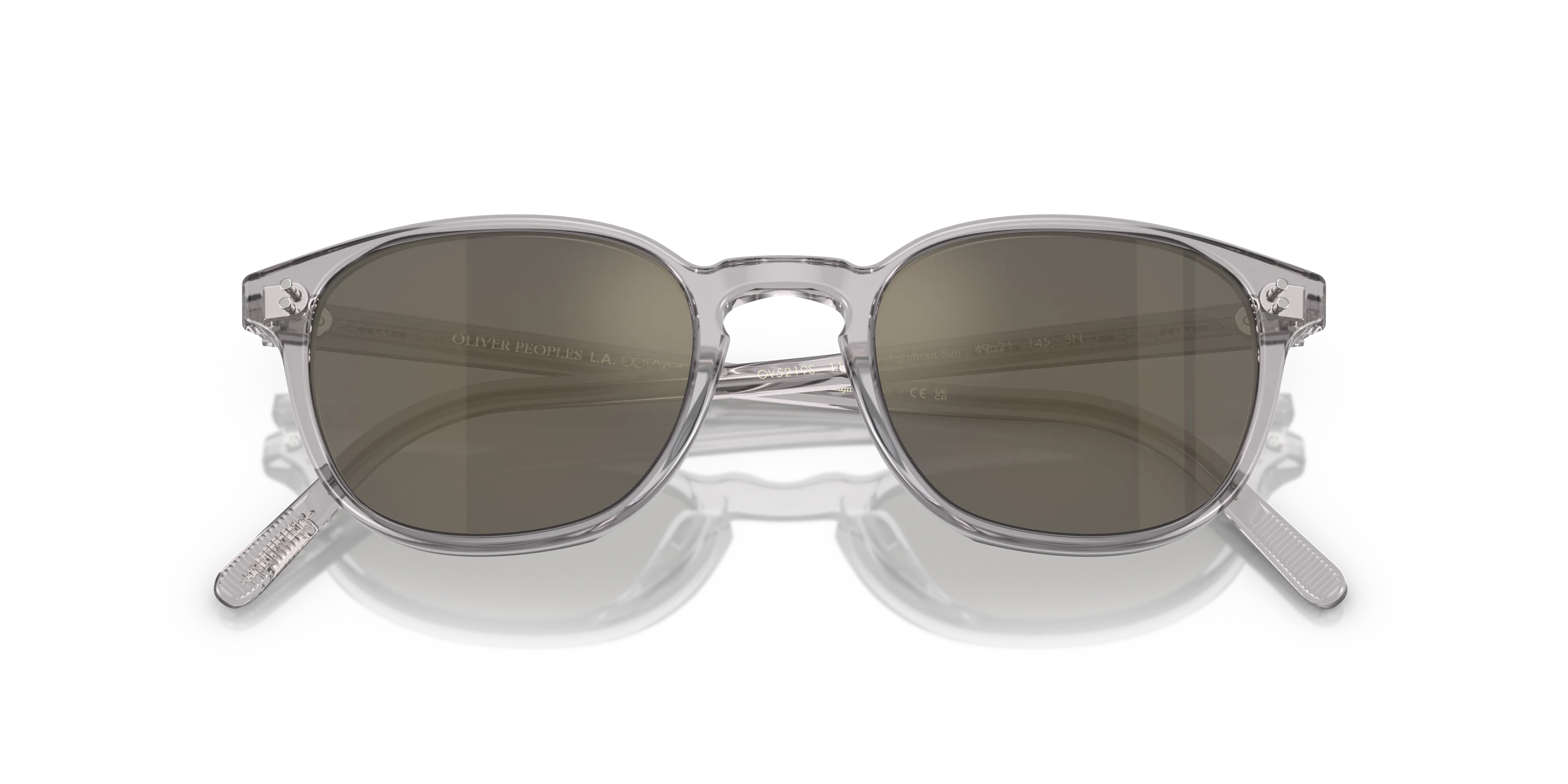 Oliver Peoples OV5219S FAIRMONT SUN 113239 Occhiali da sole Acetato Grigio Grigio Squadrata Specchiate - immagine 2