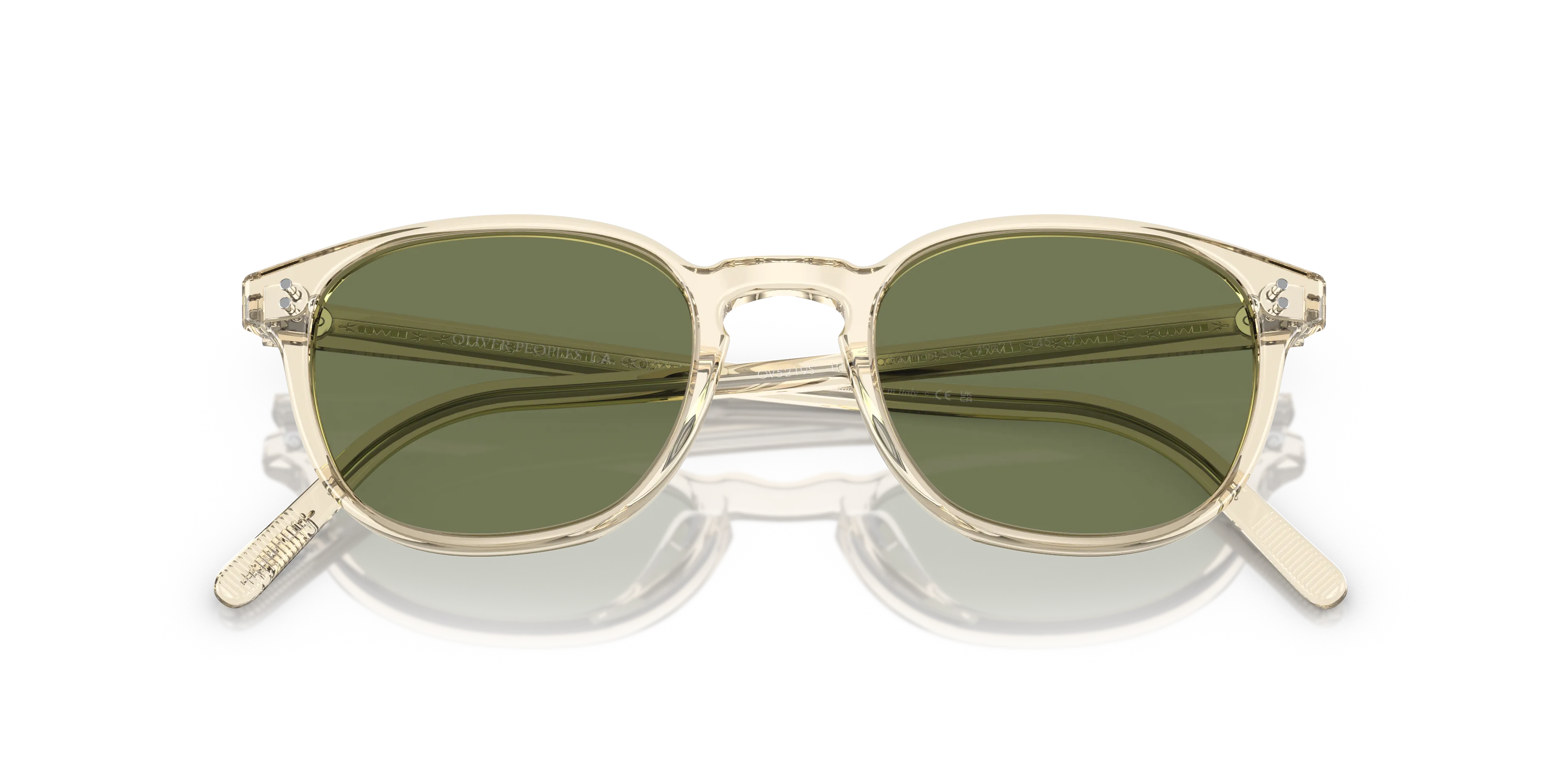Oliver Peoples OV5219S FAIRMONT SUN 109452 Occhiali da sole Acetato Giallo Verde Squadrata Normale - immagine 2