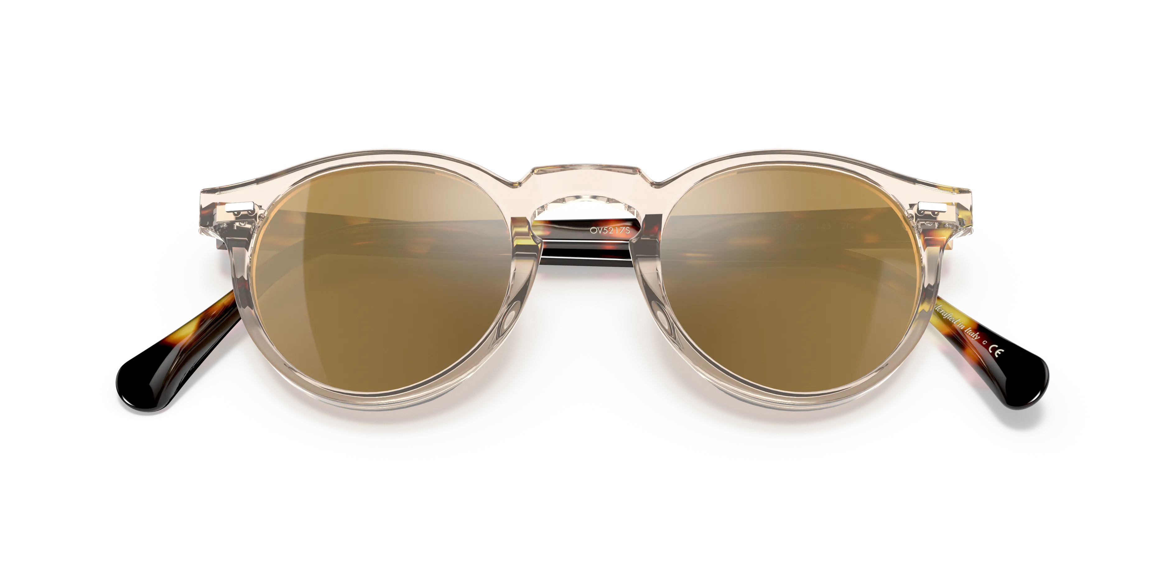 Oliver Peoples OV5217S GREGORY PECK SUN 1485W4 Occhiali da sole Acetato Marrone Marrone Pantos Specchiate - immagine 2