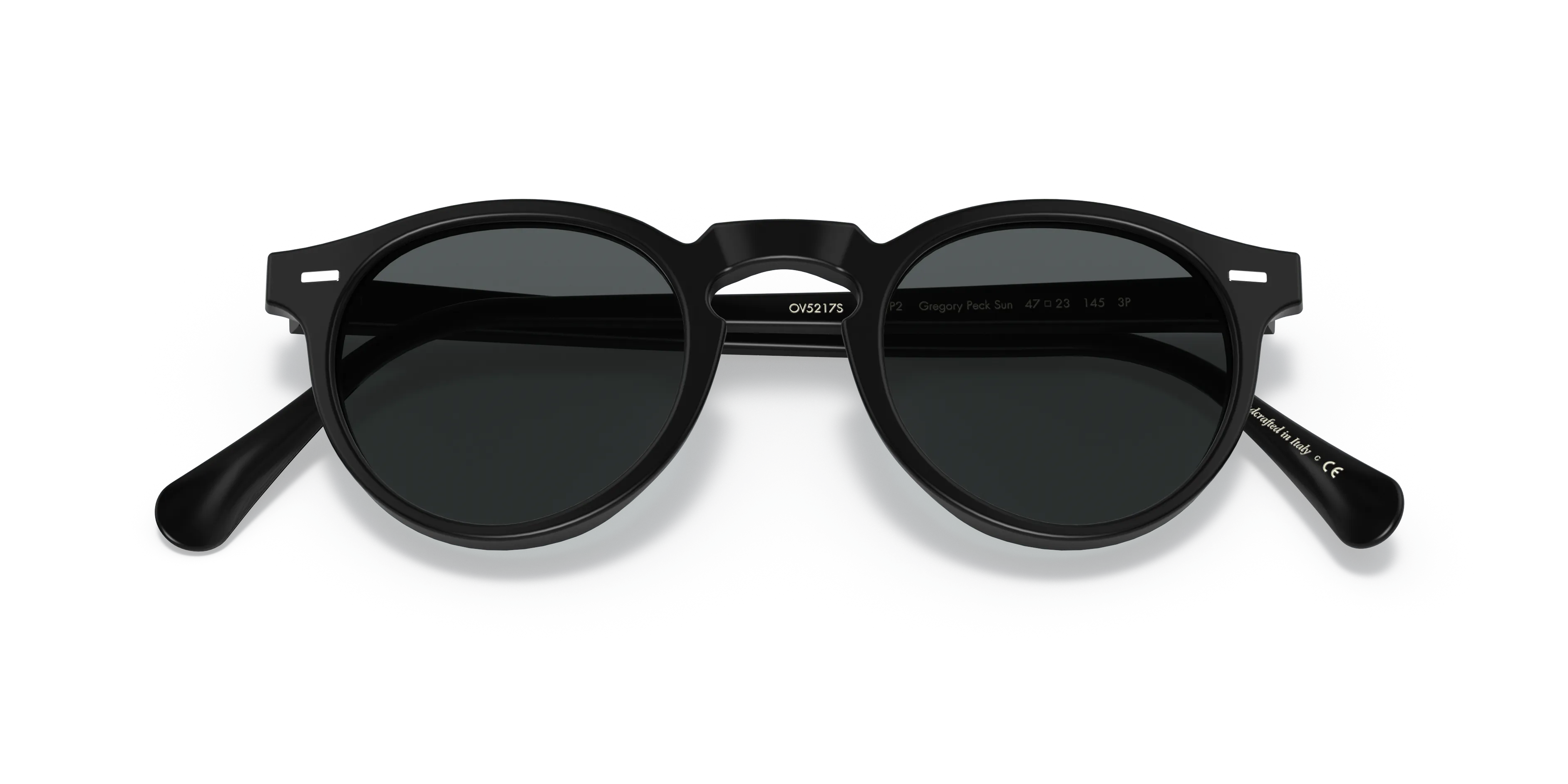 Oliver Peoples OV5217S GREGORY PECK SUN 1031P2 Occhiali da sole Acetato Nero Grigio Pantos Polarizzata - immagine 2