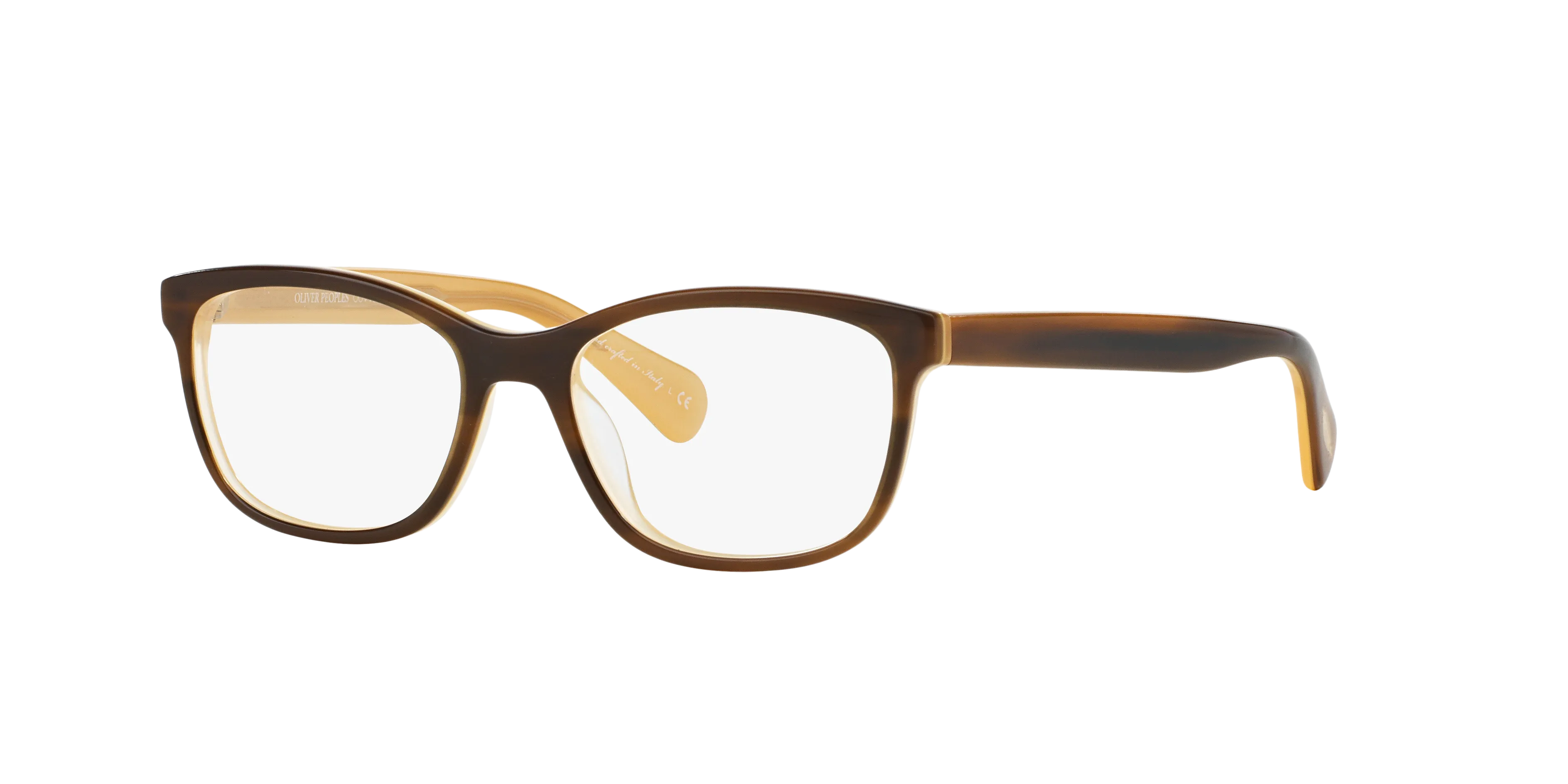 Oliver Peoples OV5194 FOLLIES 1281 Montature da vista Acetato Marrone Trasparente Squadrata Normale - immagine 1