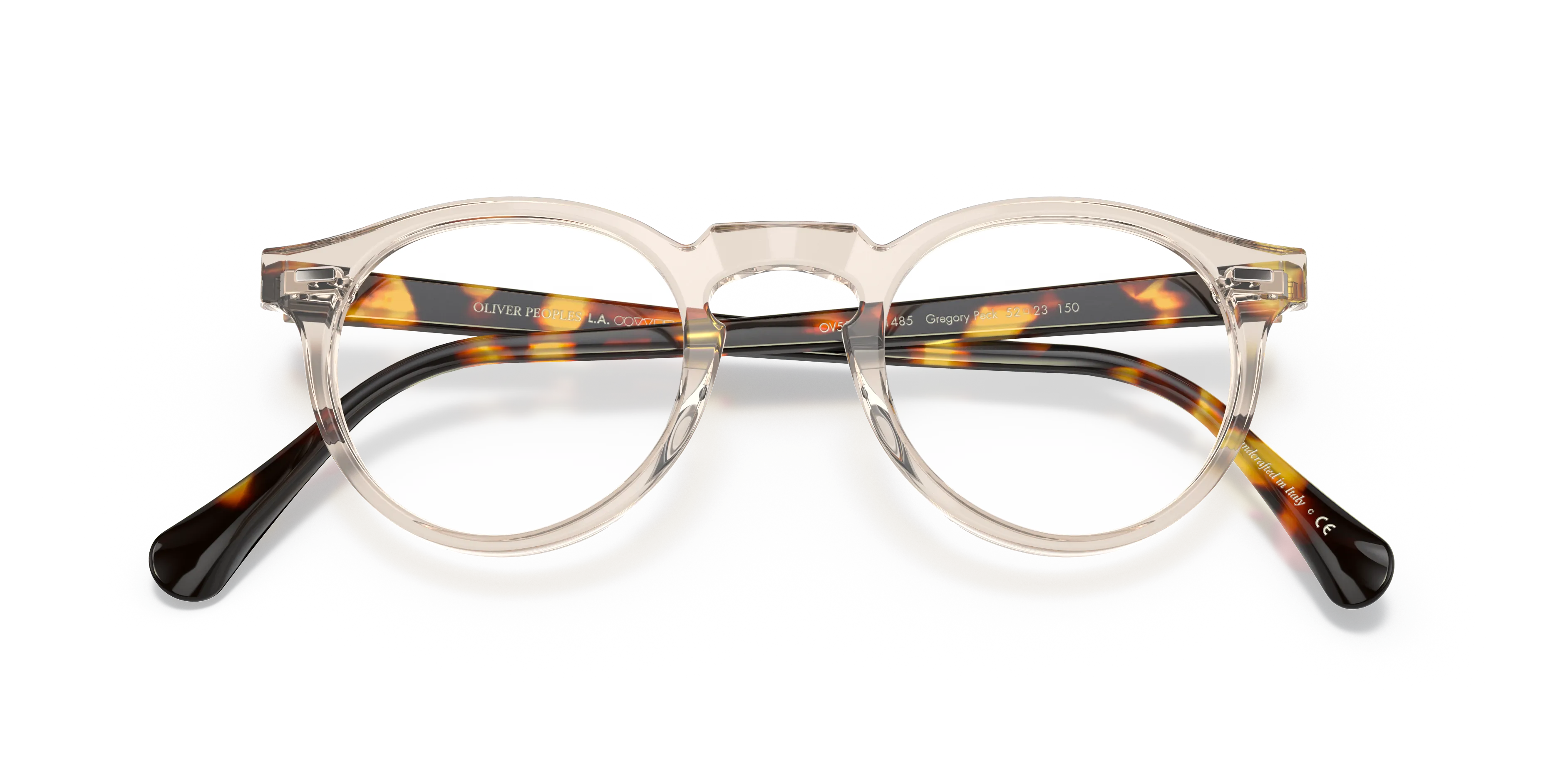 Oliver Peoples OV5186 GREGORY PECK 1485 Montature da vista Acetato Giallo Trasparente Pantos Normale - immagine 2