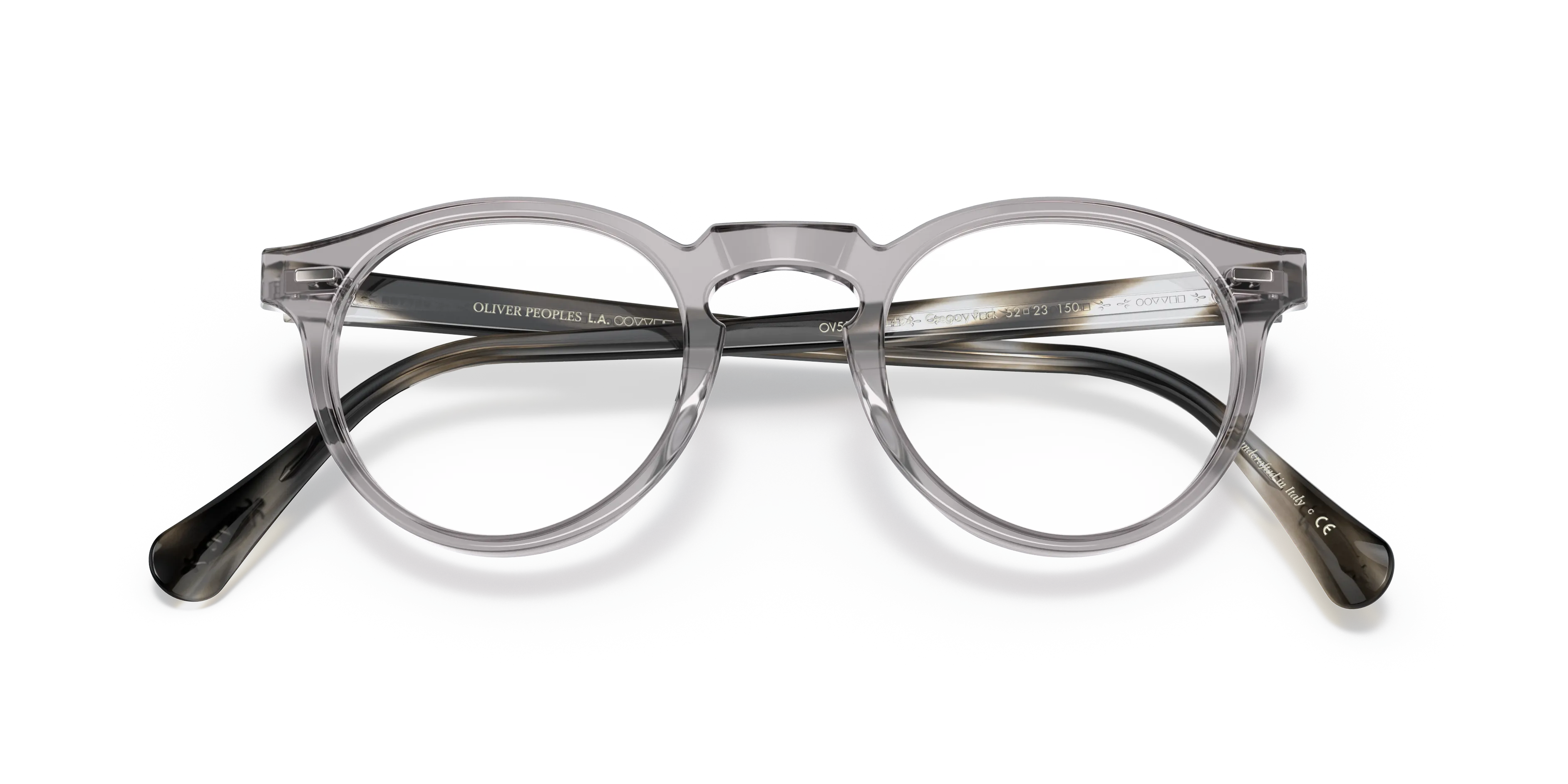 Oliver Peoples OV5186 GREGORY PECK 1484 Montature da vista Acetato Grigio Trasparente Pantos Normale - immagine 2