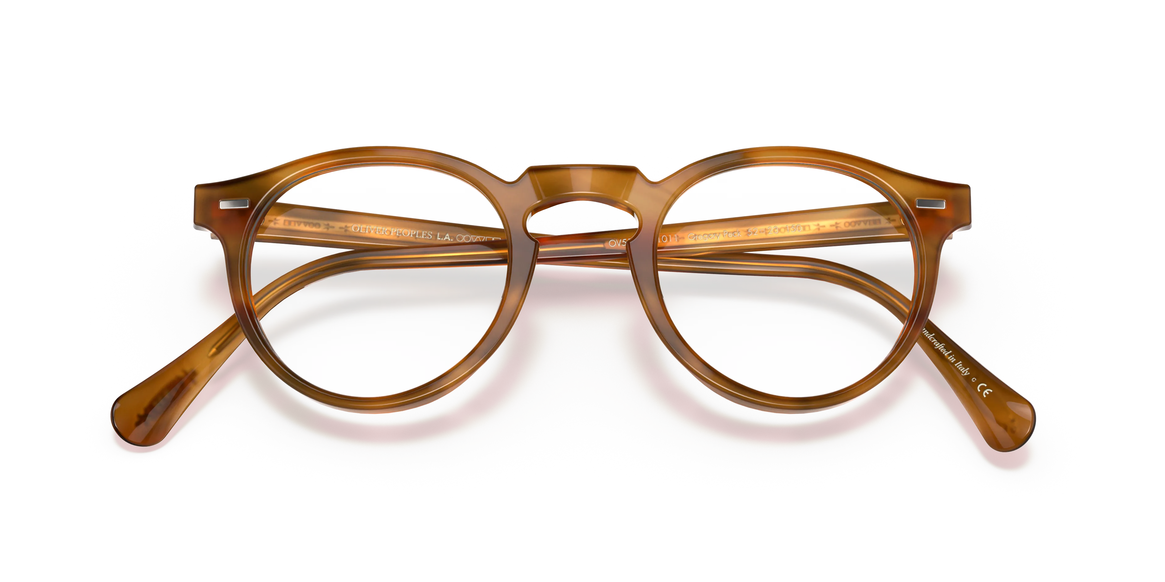 Oliver Peoples OV5186 GREGORY PECK 1011 Montature da vista Acetato Marrone Trasparente Pantos Normale - immagine 2
