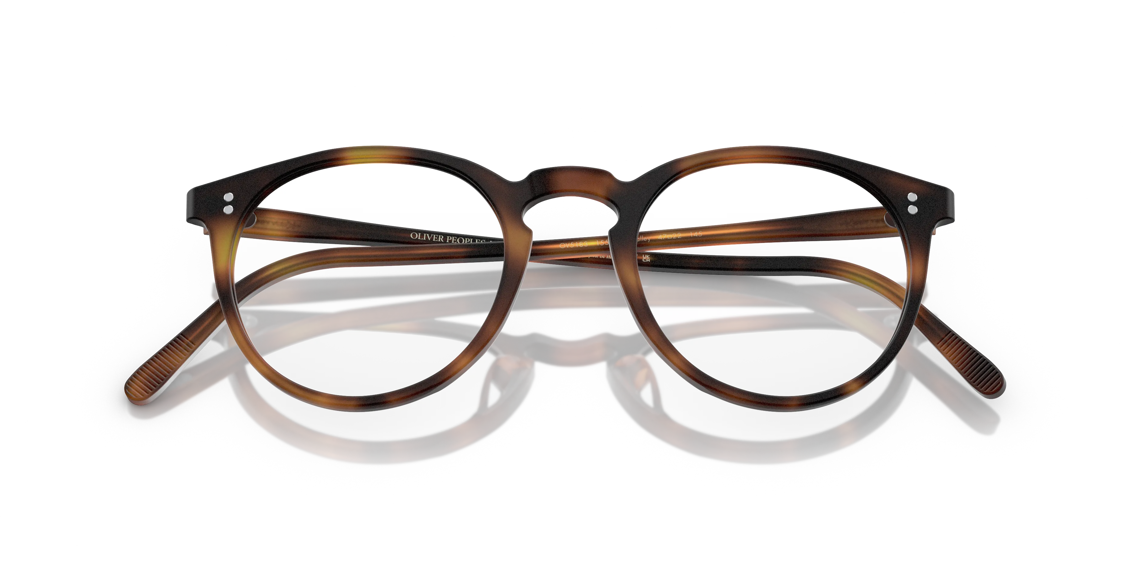 Oliver Peoples OV5183 O'MALLEY 1552 Montature da vista Acetato Tartaruga Trasparente Pantos Normale - immagine 2
