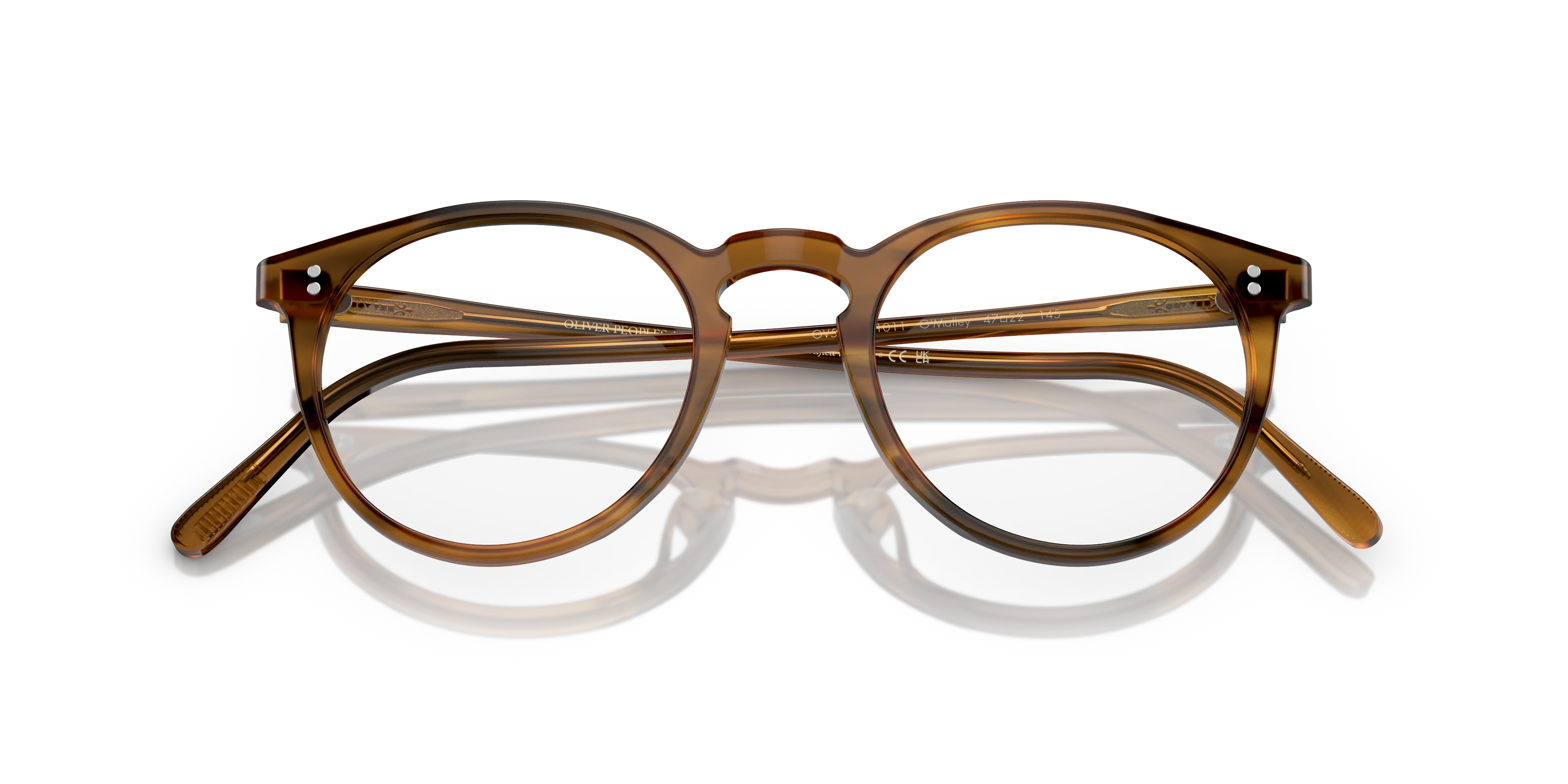 Oliver Peoples OV5183 O'MALLEY 1011 Montature da vista Acetato Marrone Trasparente Pantos Normale - immagine 2