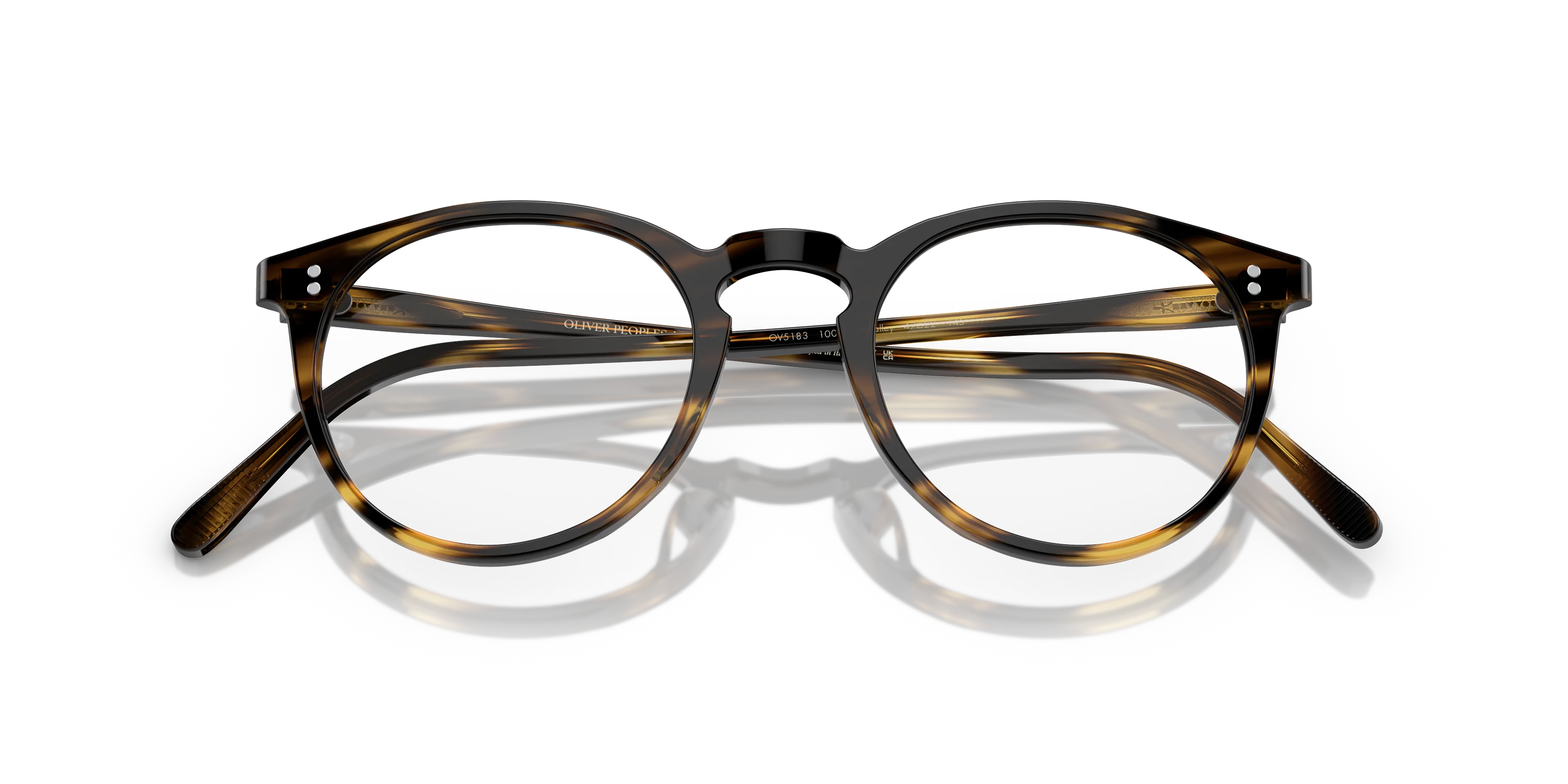 Oliver Peoples OV5183 O'MALLEY 1003 Montature da vista Acetato Nero Trasparente Pantos Normale - immagine 2