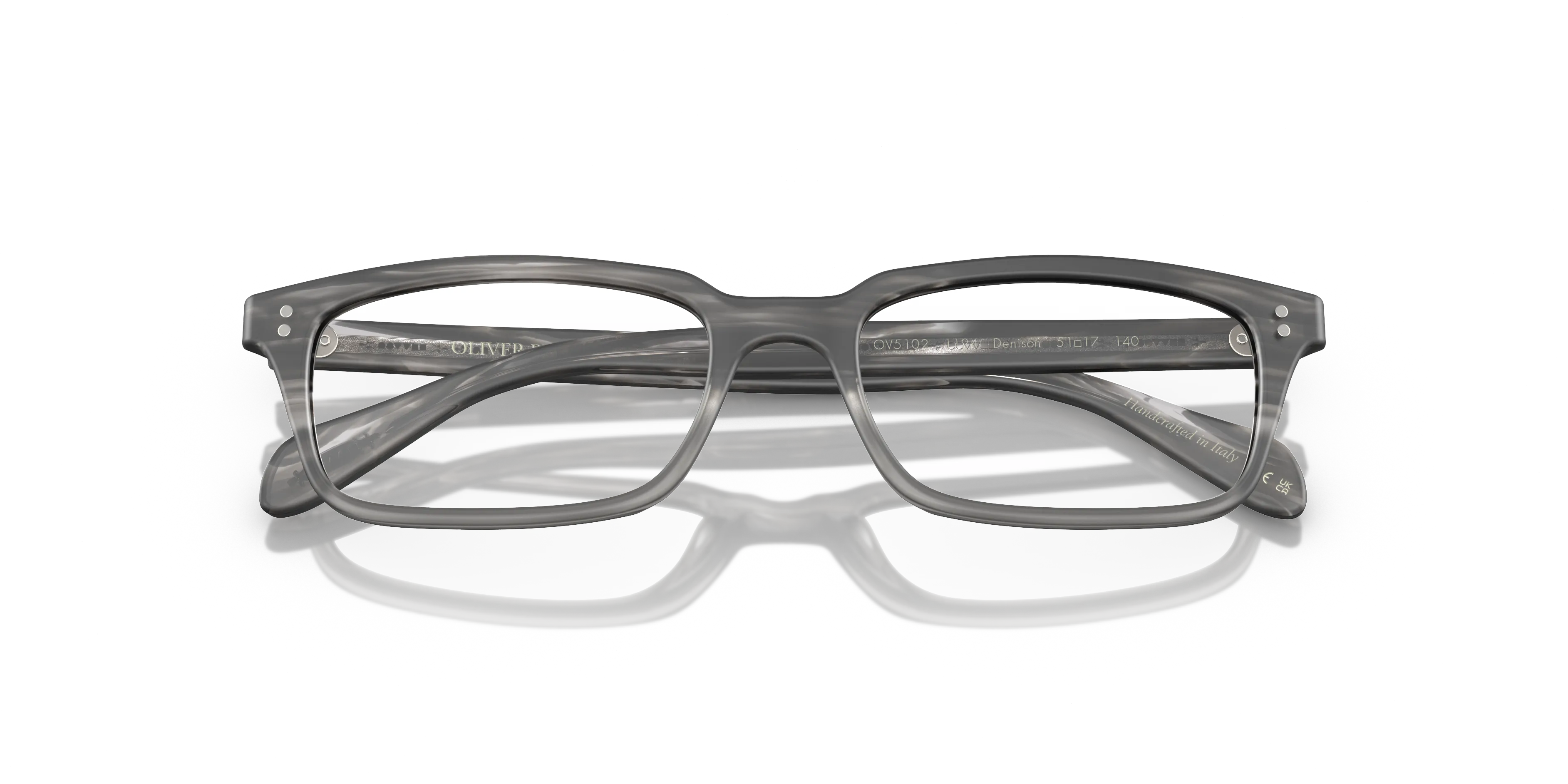 Oliver Peoples OV5102 DENISON 1124 Montature da vista Acetato Grigio Trasparente Squadrata Normale - immagine 2