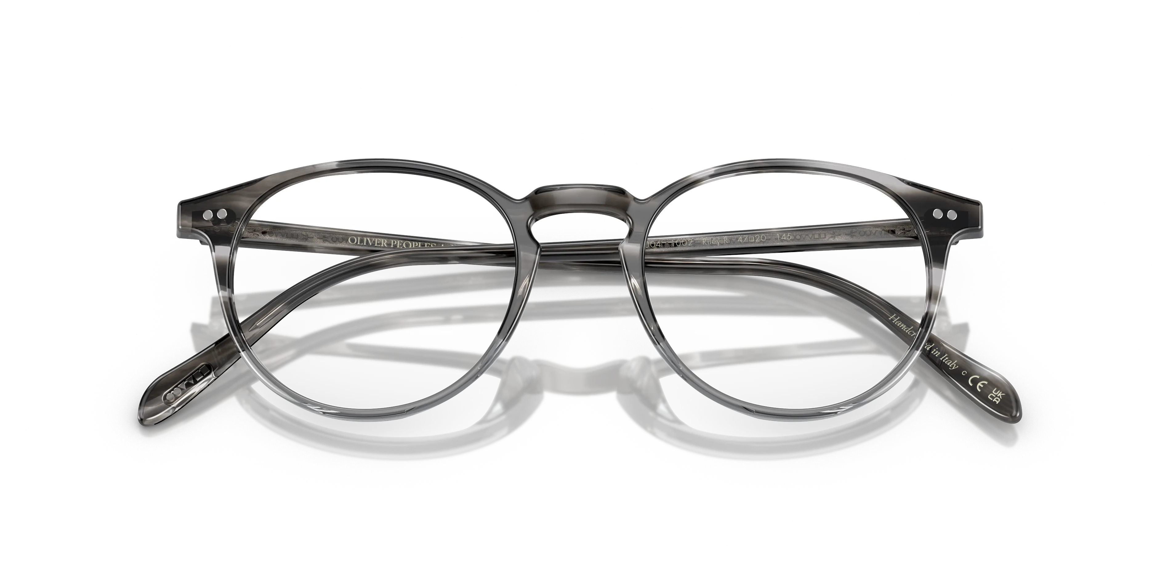 Oliver Peoples OV5004 RILEY-R 1002 Montature da vista Acetato Grigio Trasparente Pantos Normale - immagine 2