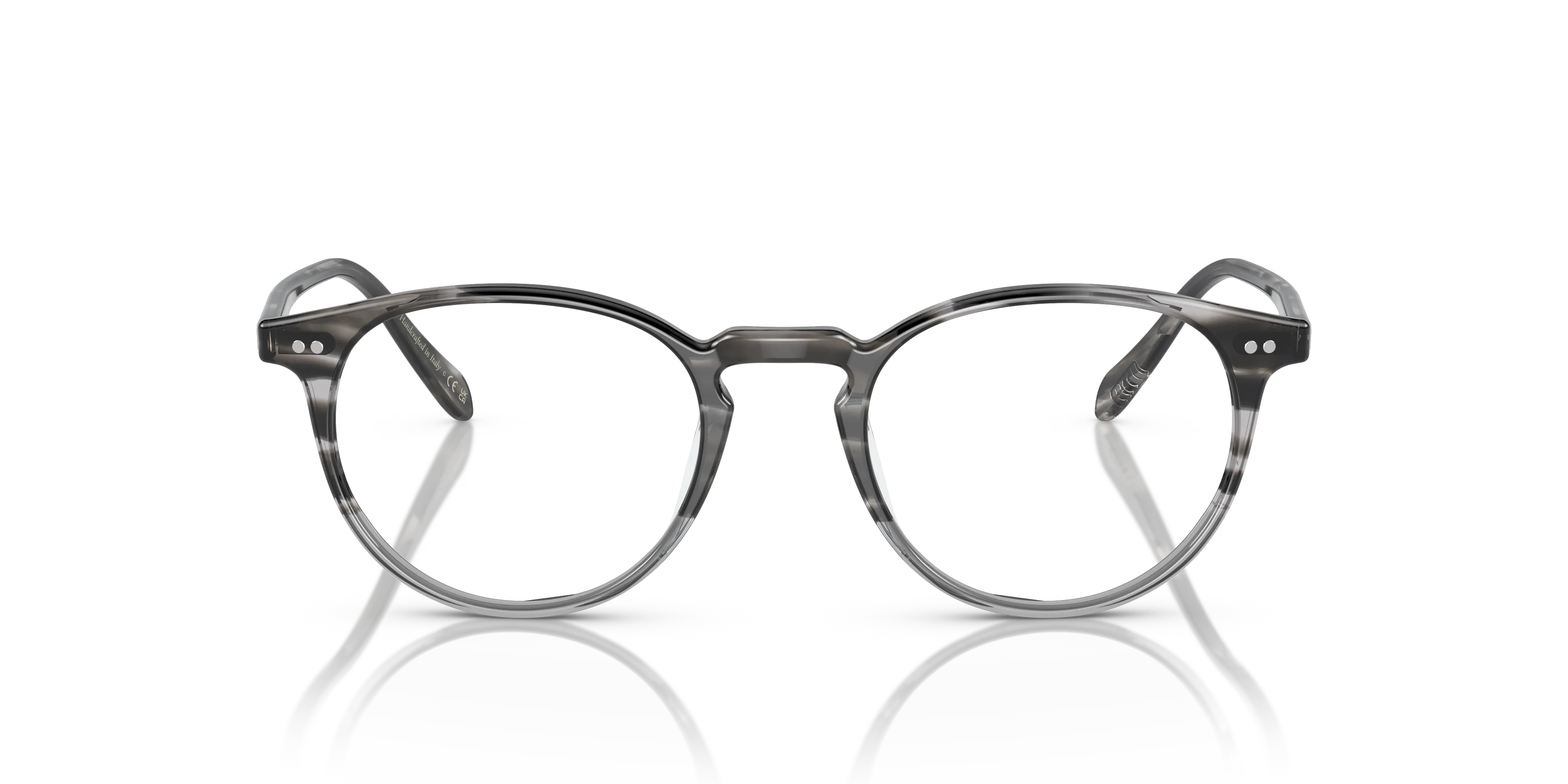 Oliver Peoples OV5004 RILEY-R 1002 Montature da vista Acetato Grigio Trasparente Pantos Normale - immagine 3