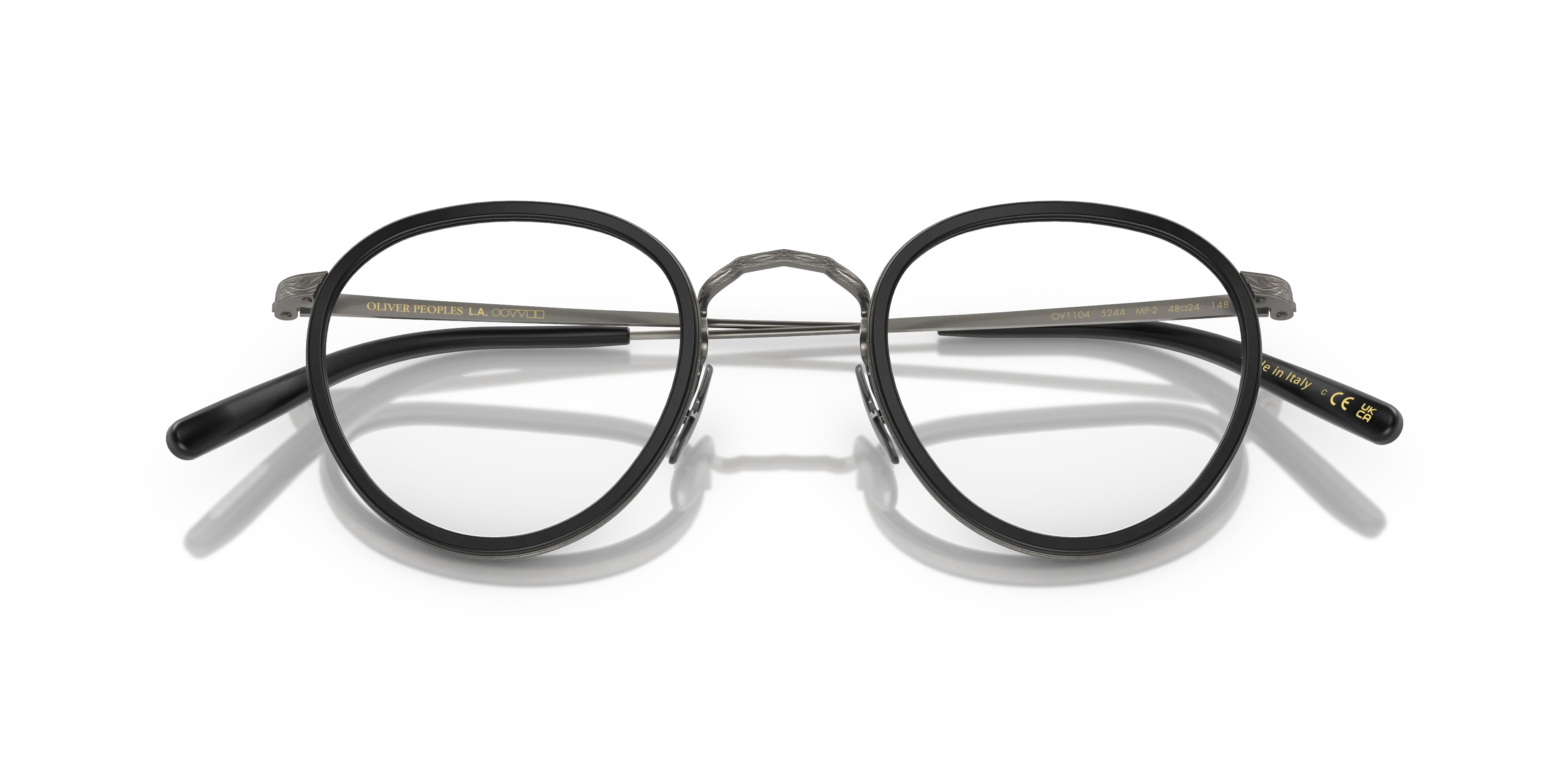 Oliver Peoples OV1104 MP-2 5244 Montature da vista Metallo Nero Trasparente Pantos Normale - immagine 2