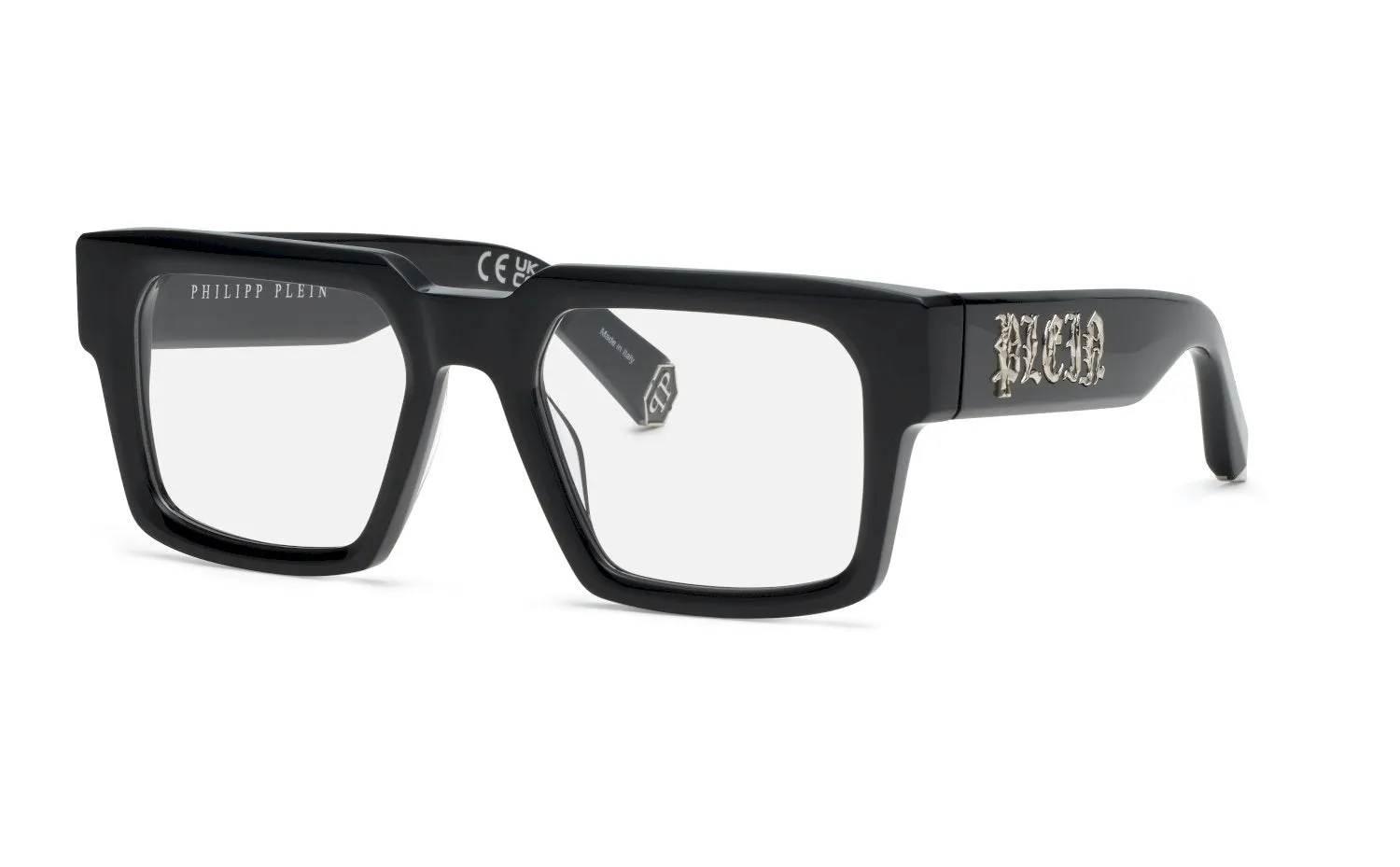 Philipp Plein VPP156M PLEIN MASTER 700 Montature da vista Acetato Nero Squadrata - immagine 1