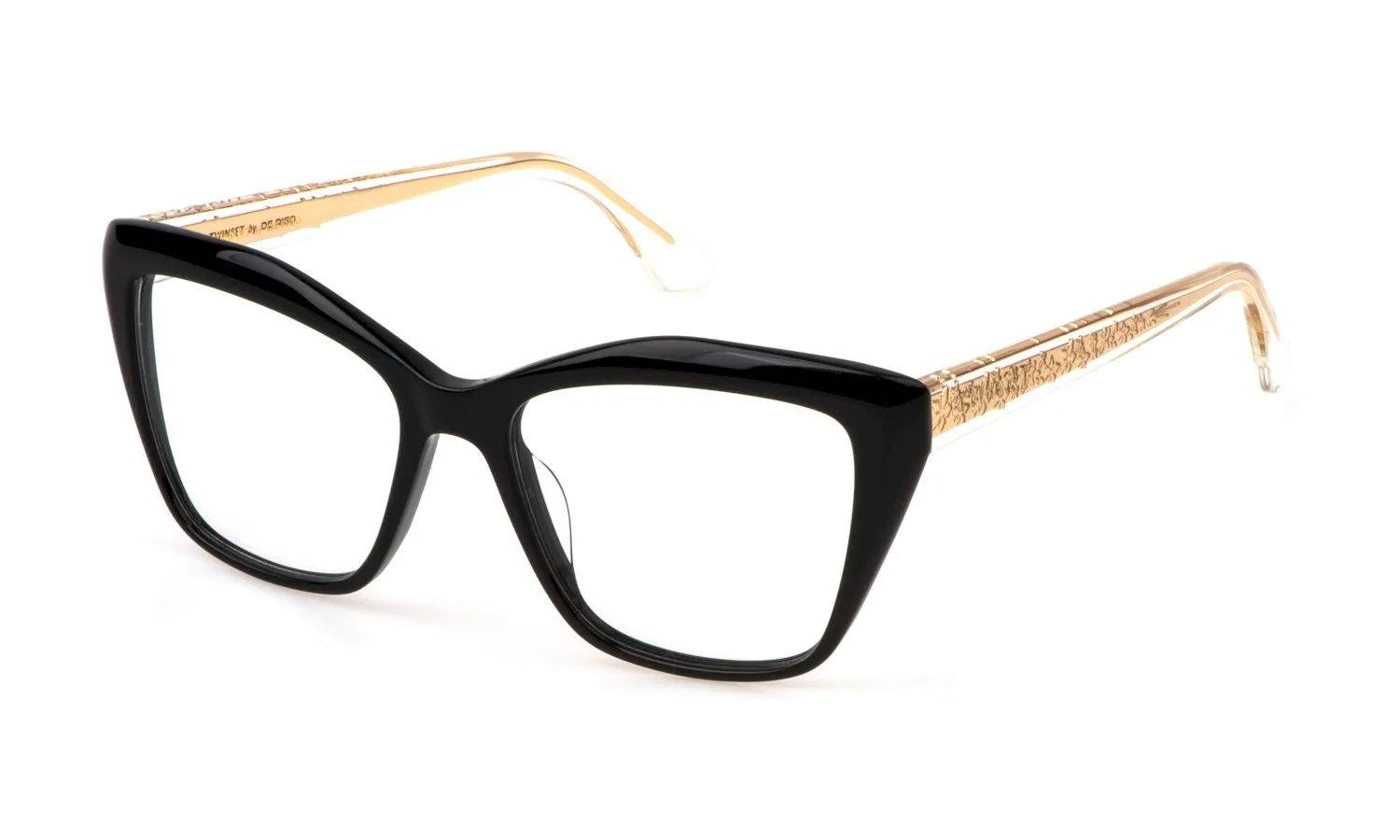 Twinset VTW047 700 Montature da vista Acetato Nero Squadrata - immagine 1