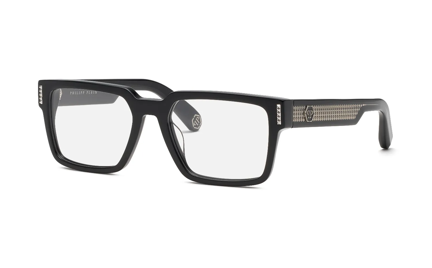 Philipp Plein VPP193M PLEIN STUD 700 Montature da vista Acetato Nero Squadrata - immagine 1