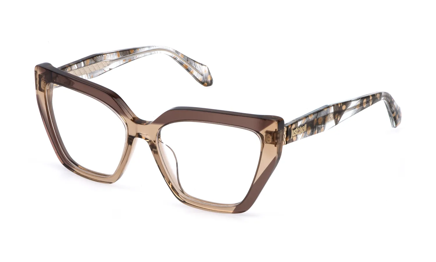 Just Cavalli VJC159V 0AAK Montature da vista Acetato Marrone Farfalla - immagine 1