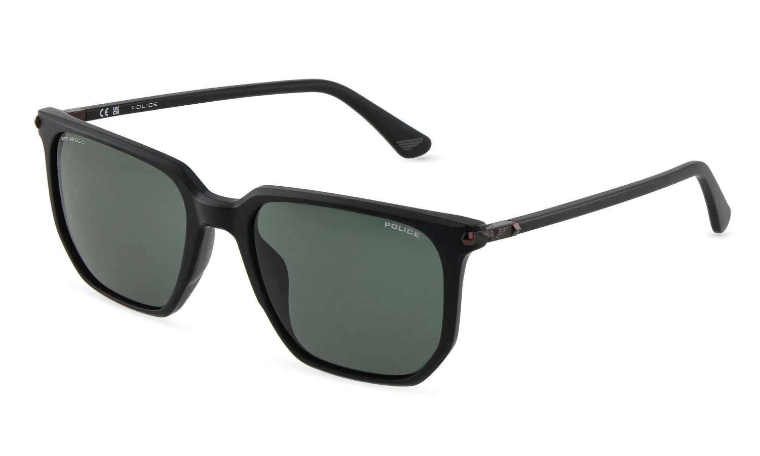Police SPLU70 ROADIE 9 703P Occhiali da sole Acetato Nero Verde Geometrica - immagine 1