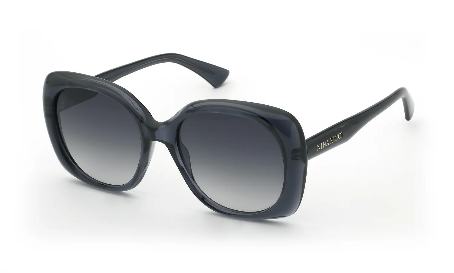 Nina Ricci SNR457 705 Occhiali da sole Acetato Grigio Fumo Squadrata Normale Sfumato - immagine 1