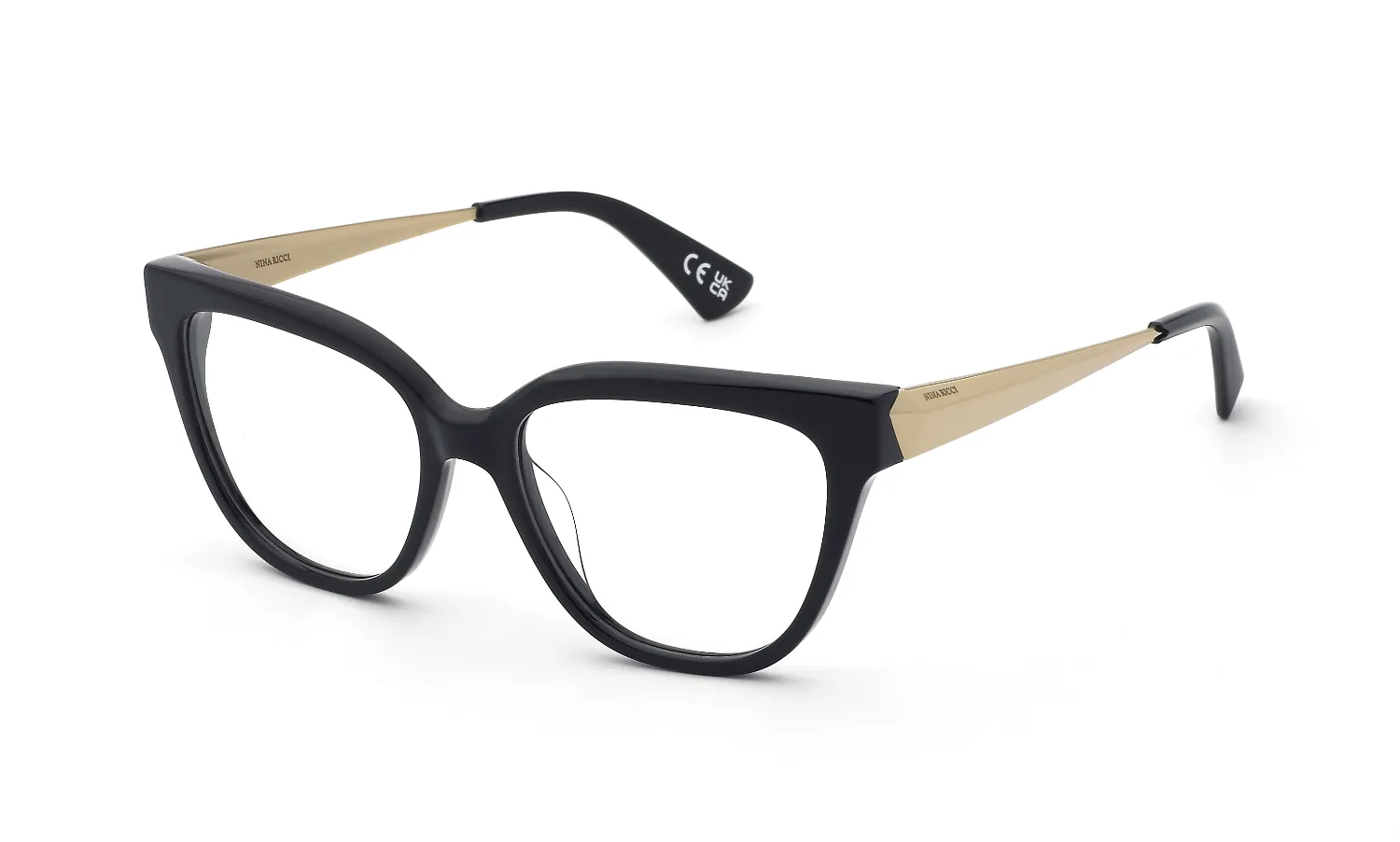 Nina Ricci VNR477 700 Montature da vista Acetato Nero Farfalla - immagine 1