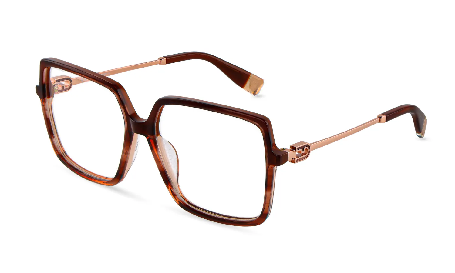 Furla VFU872 0GG7 Montature da vista Acetato Marrone Squadrata - immagine 1