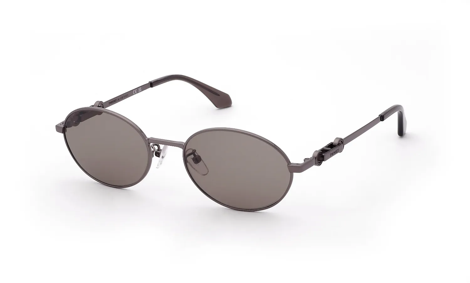 Twinset STW151 08G7 Occhiali da sole Metallo Marrone Geometrica Normale - immagine 1
