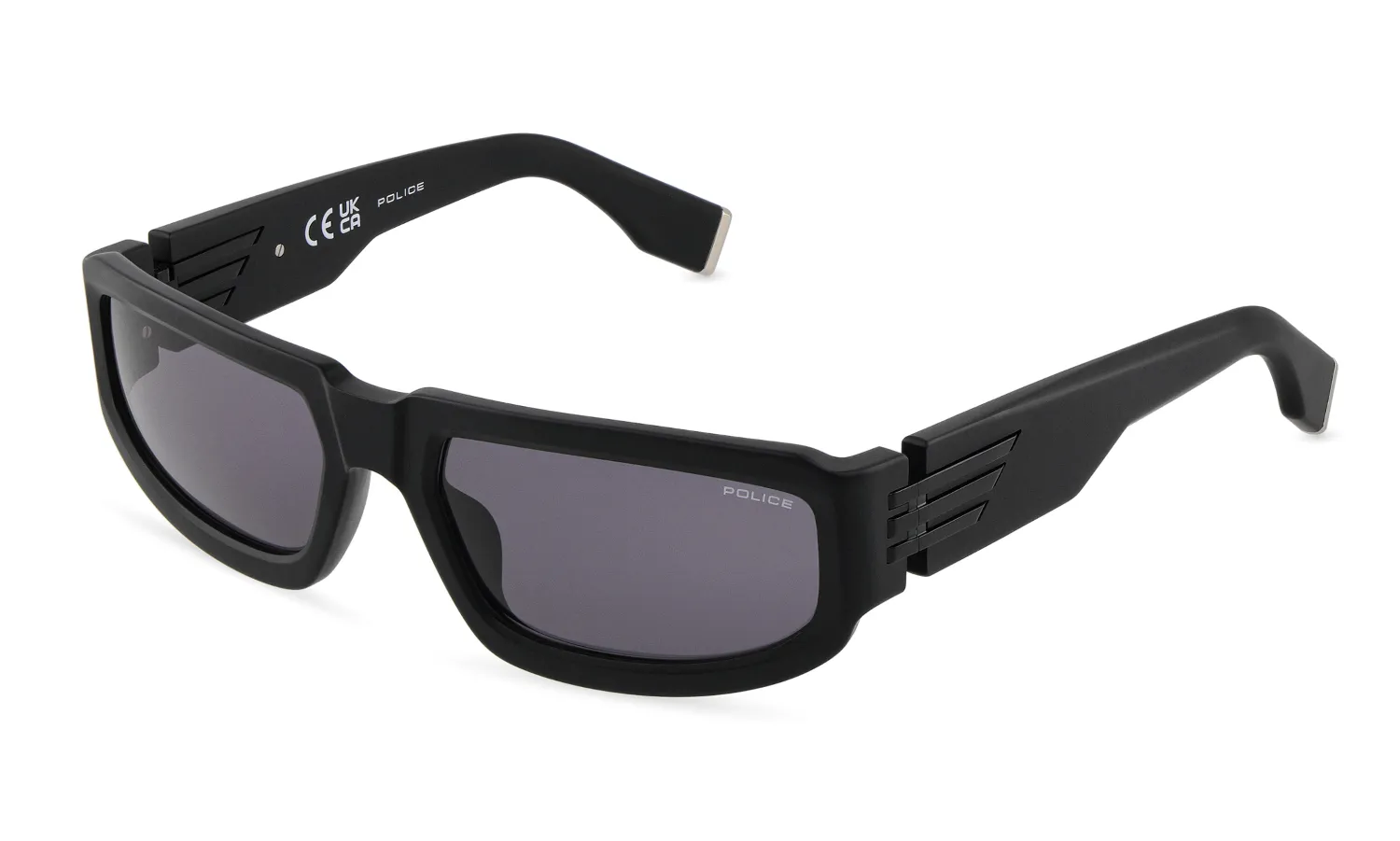 Police SPLU77 703 Occhiali da sole Acetato Nero Fumo Geometrica Normale - immagine 1