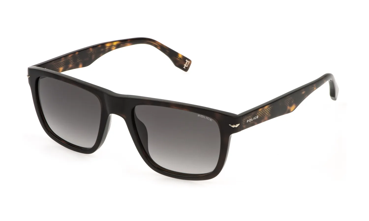 Police SPLQ83 CHAMP 14 60000 Occhiali da sole Acetato Marrone Fumo Squadrata Normale Sfumato - immagine 1