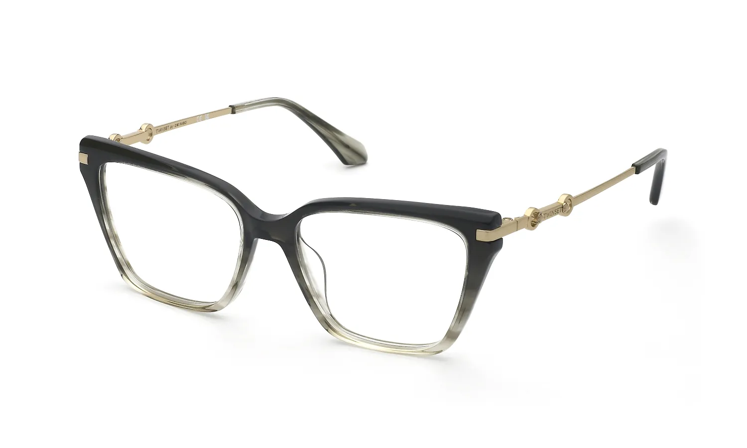 Twinset VTW080 06BZ Montature da vista Acetato Grigio Squadrata - immagine 1