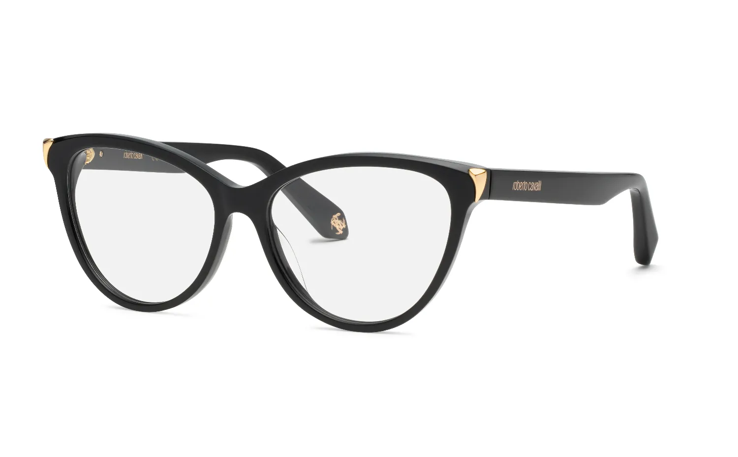 Roberto Cavalli VRC102M 700 Montature da vista Acetato Nero Farfalla - immagine 1